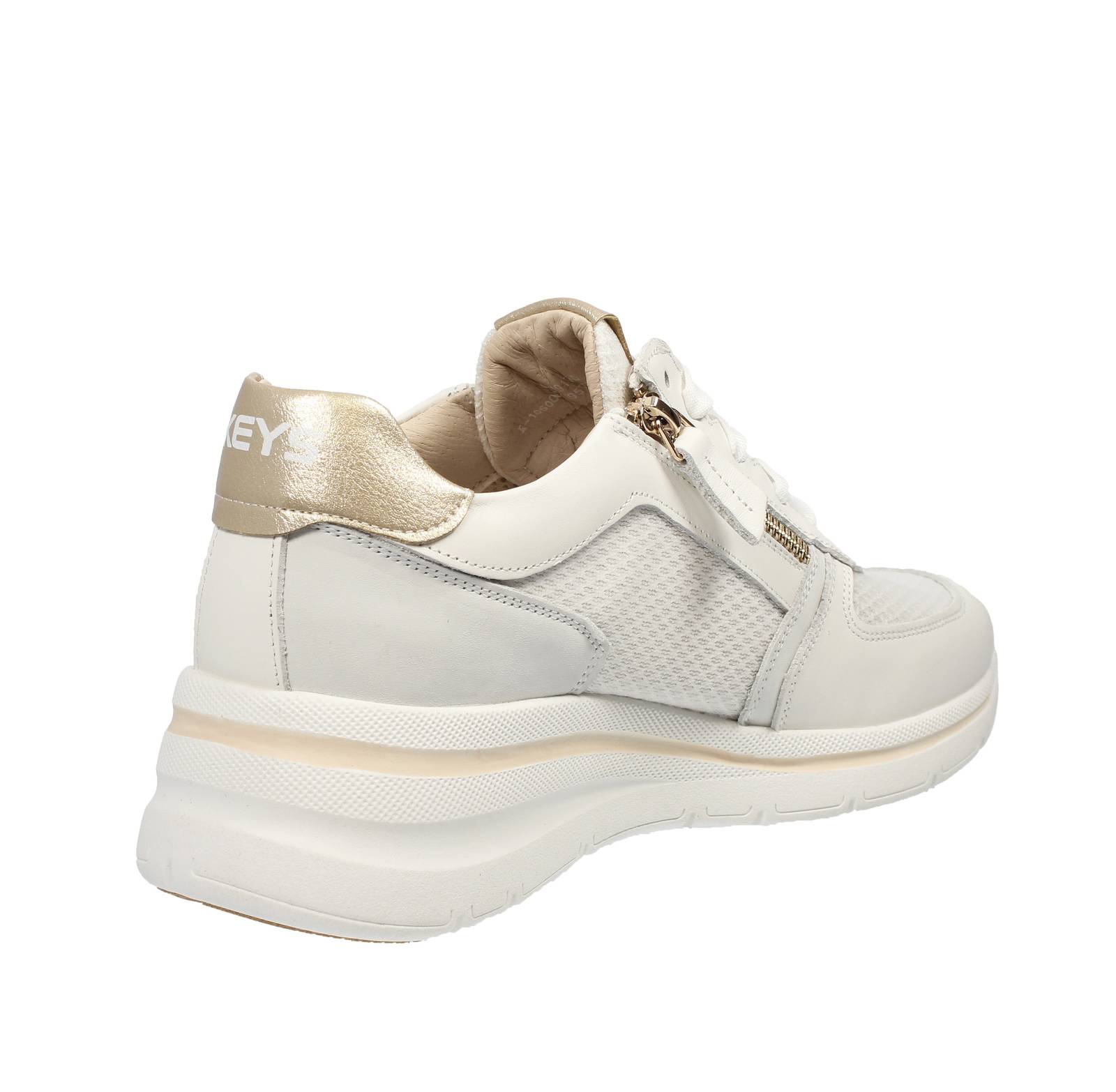 KEYS Wedge Leather Sneakers Woman white Photo 4