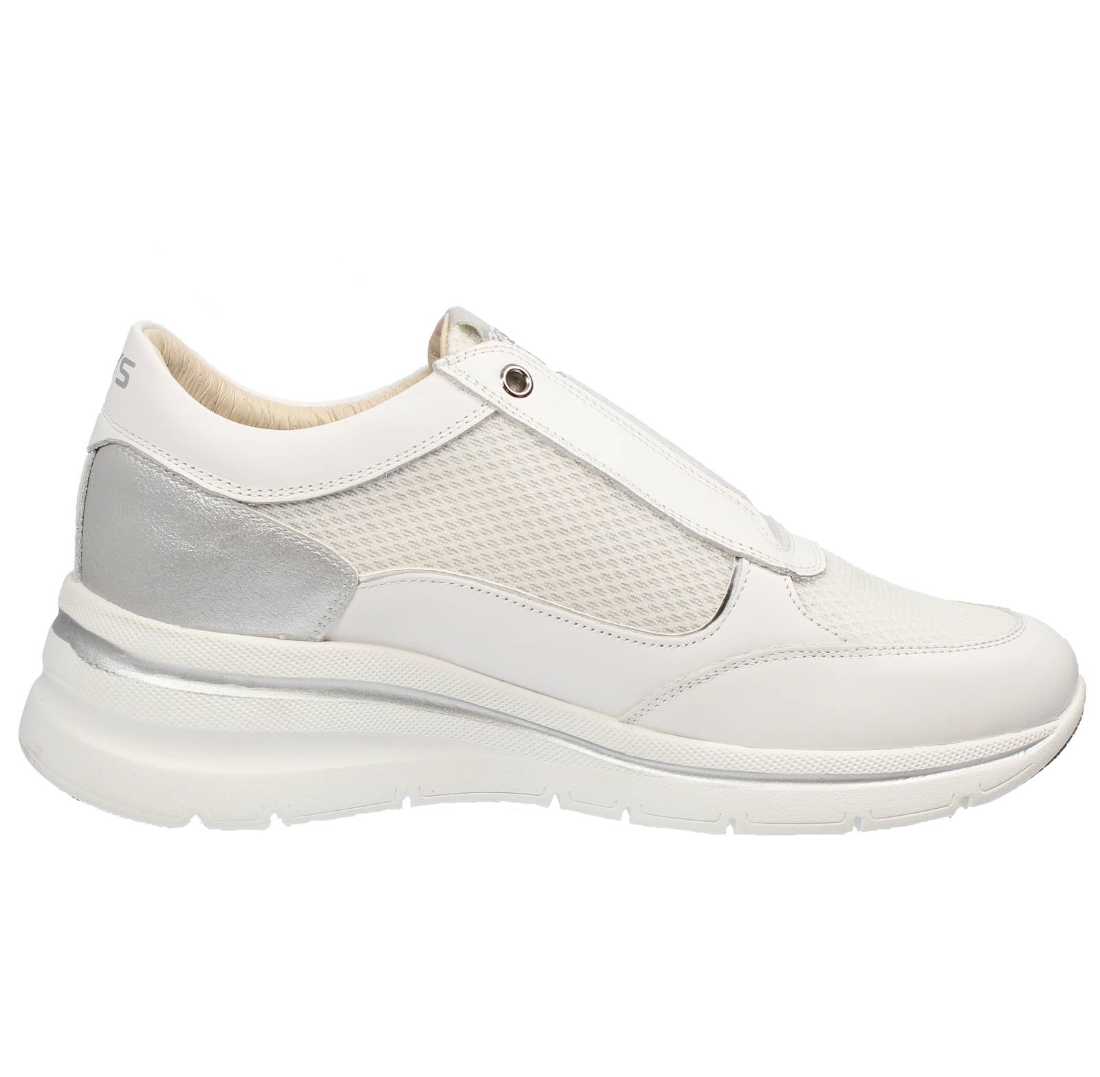 KEYS Leather Slip On with Wedge Woman white Photo 2