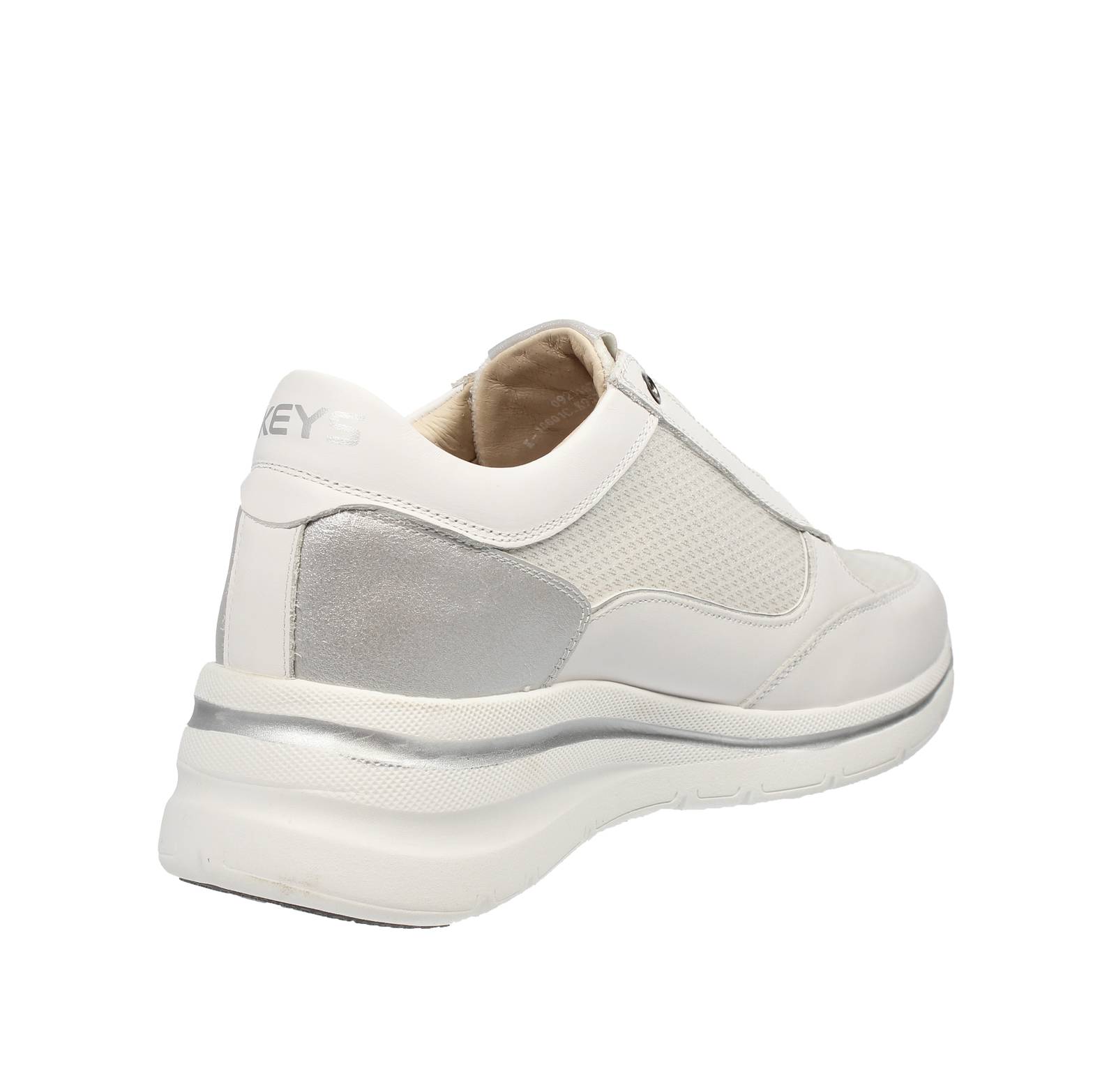 KEYS Leather Slip On with Wedge Woman white Photo 4