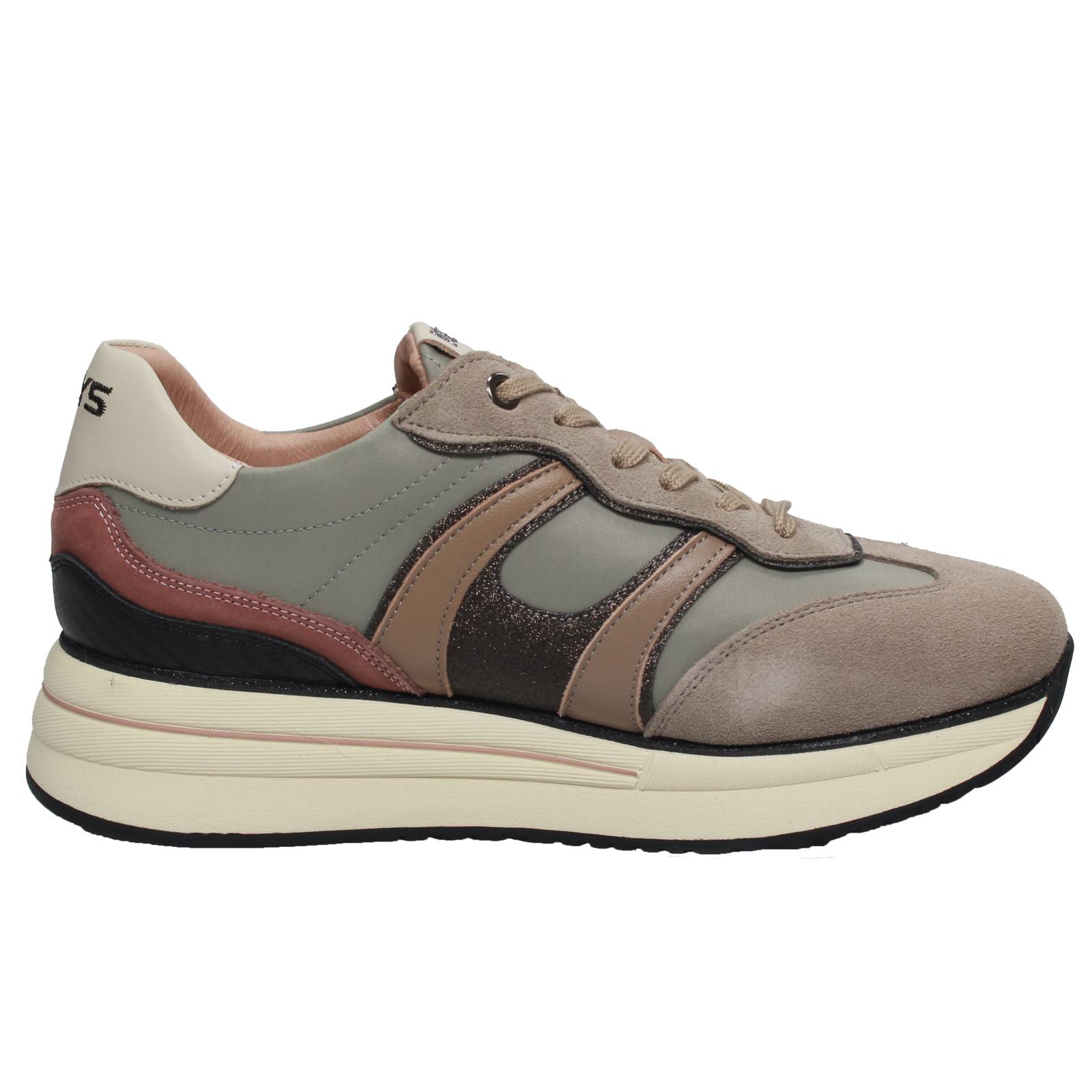 KEYS Silvia - Platform Sneakers in Suede Woman sand Photo 2