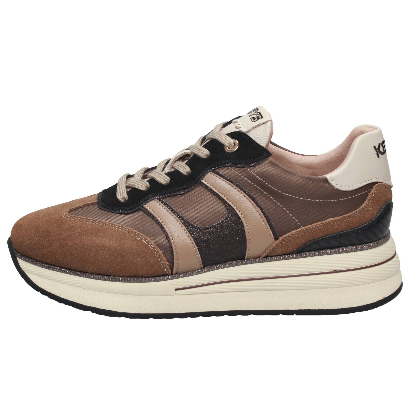 KEYS Silvia - Platform Sneakers in Suede Woman brown Photo 3