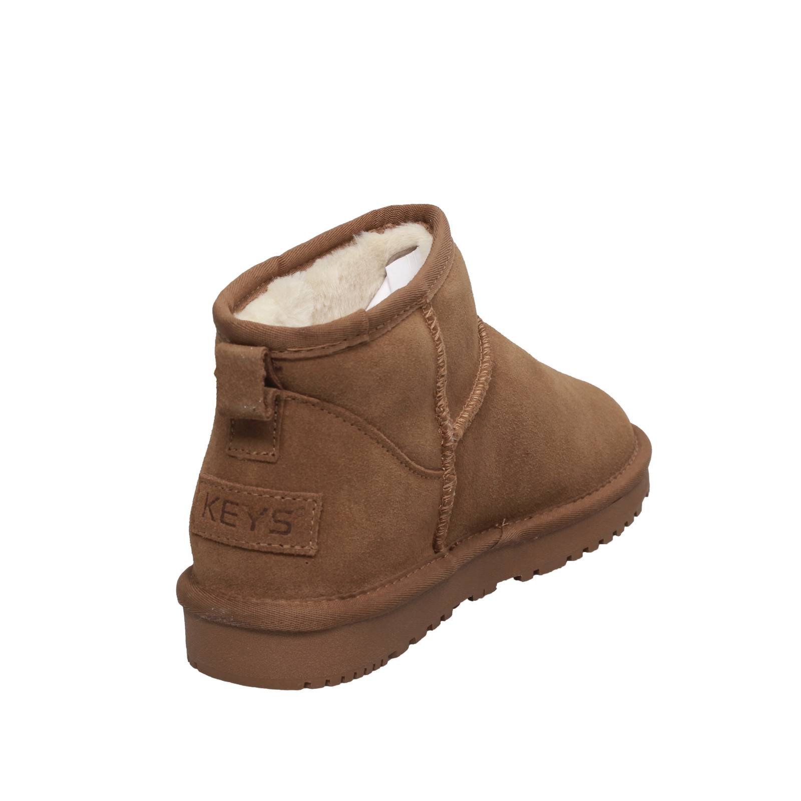 KEYS Suede Furry Ankle Boots Woman brown Photo 4
