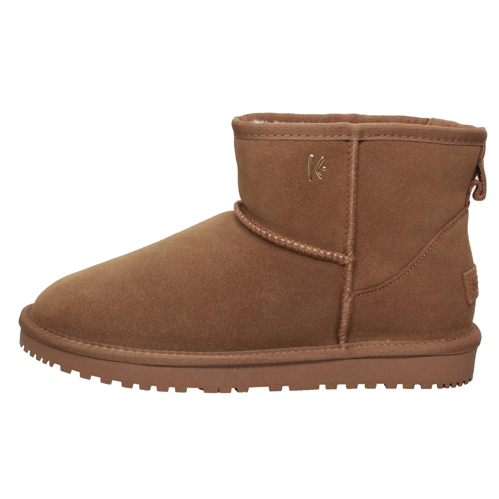 KEYS Suede Furry Ankle Boots Woman brown Photo 3