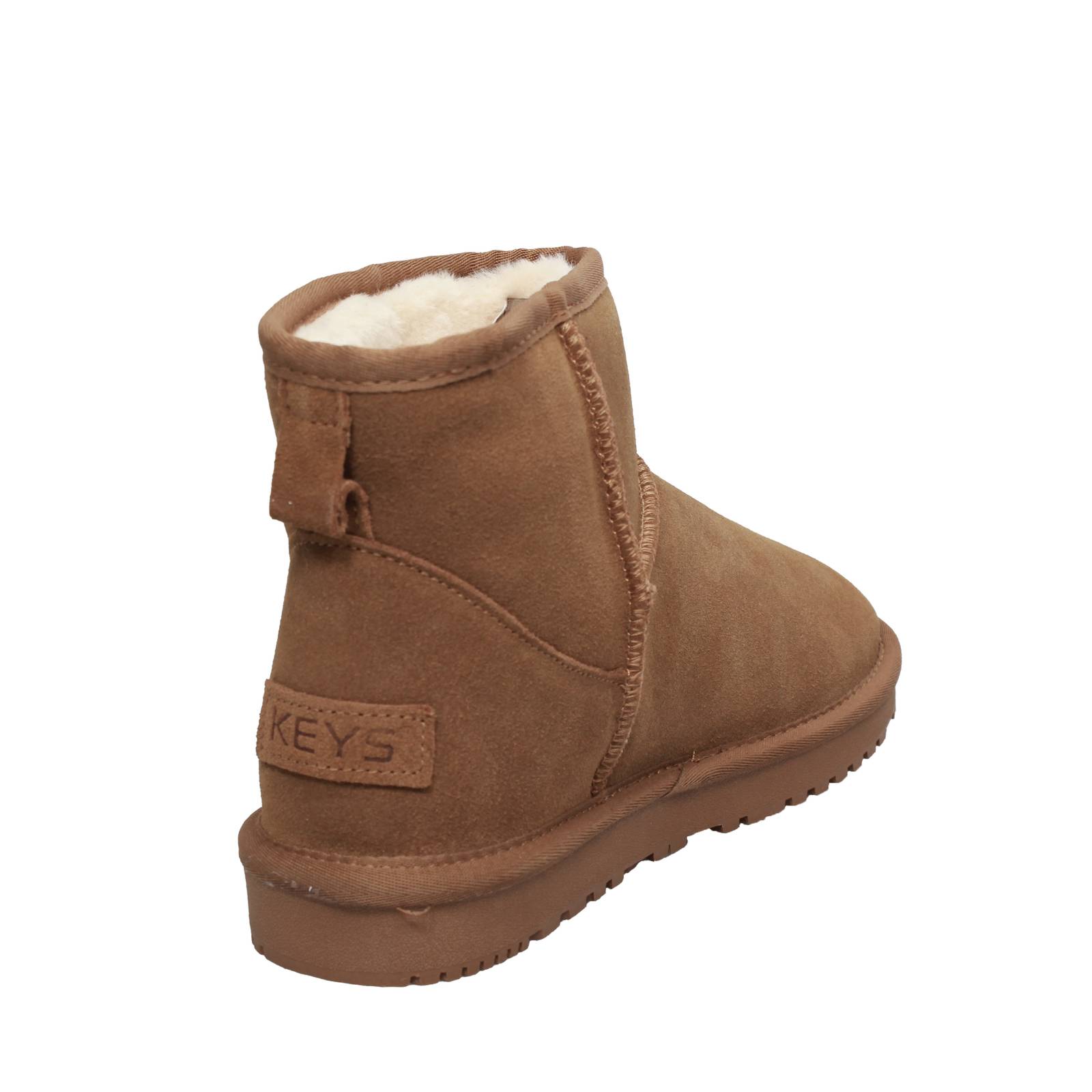 KEYS Suede Furry Ankle Boots Woman brown Photo 4