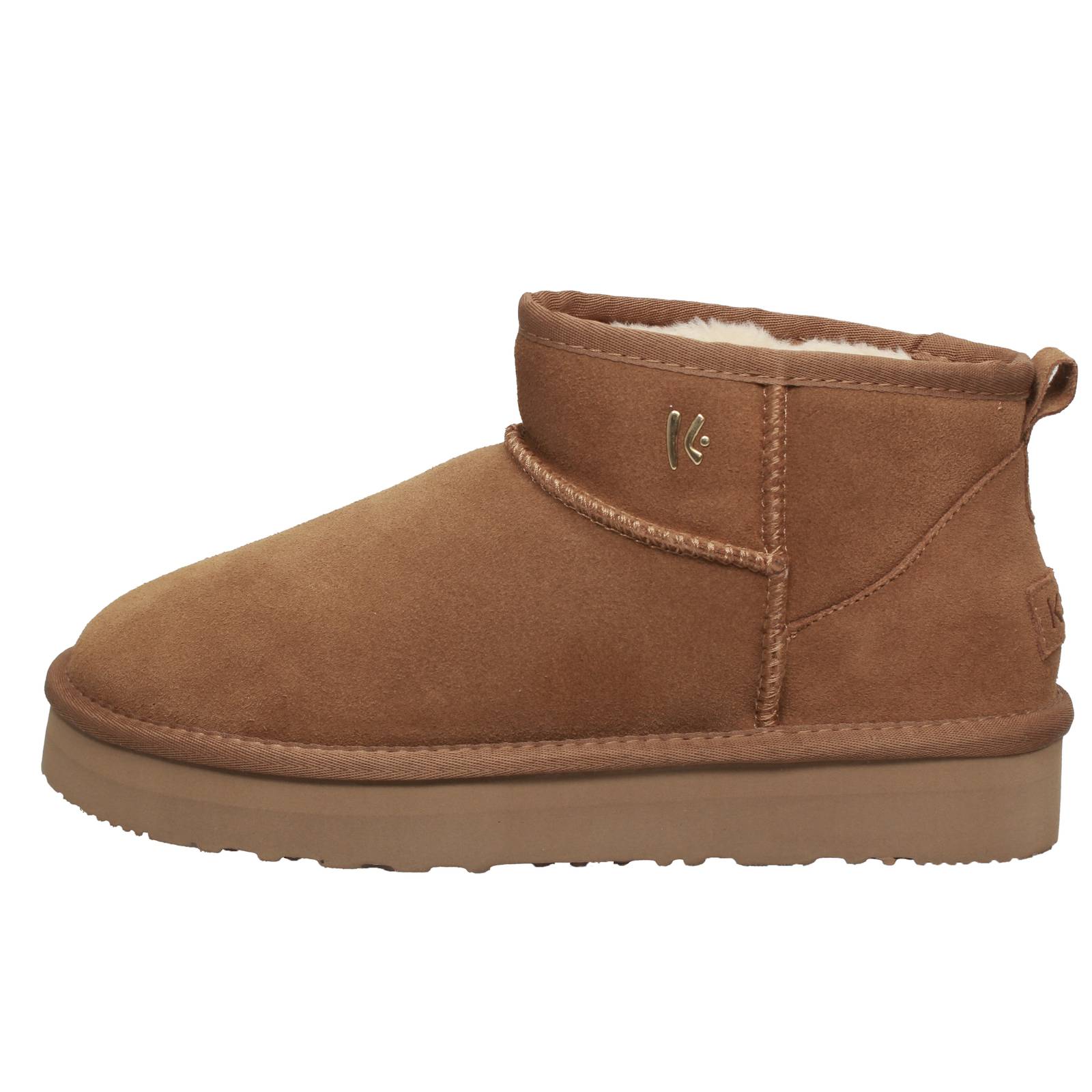 KEYS Suede Furry Ankle Boots Woman brown Photo 3