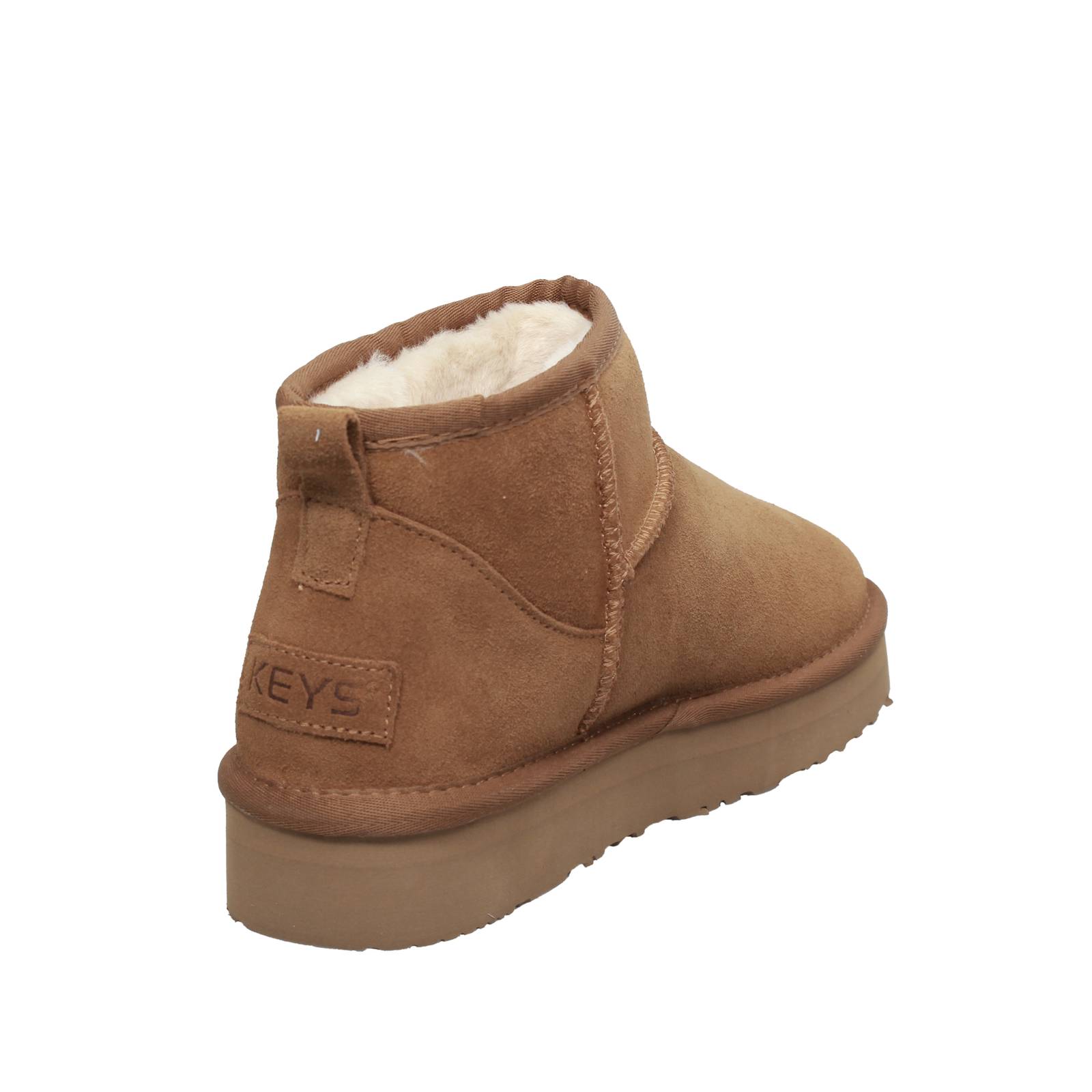 KEYS Suede Furry Ankle Boots Woman brown Photo 4