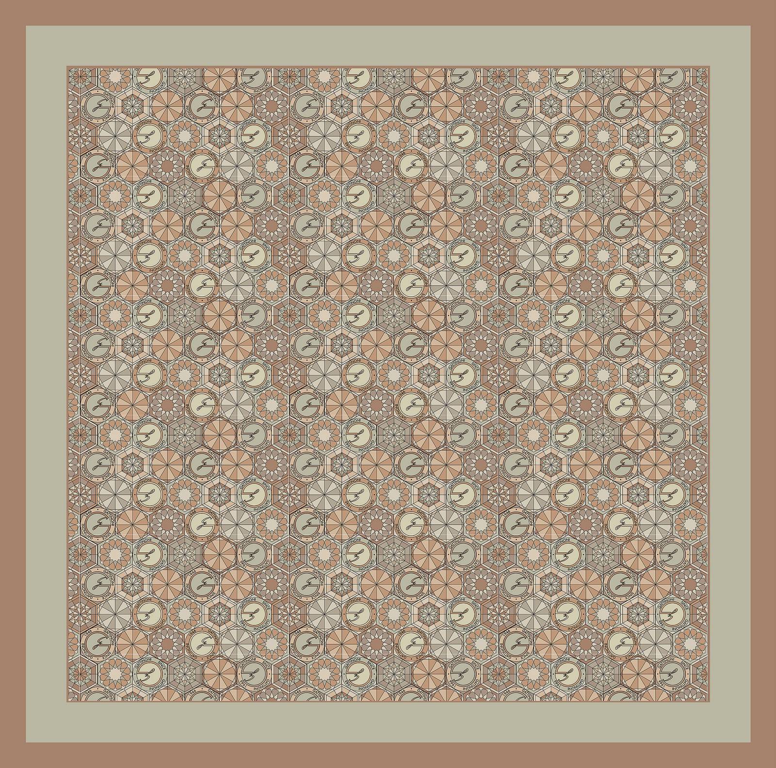 GATTINONI ROMA Foulard Theodosia 90x90 Femme beige