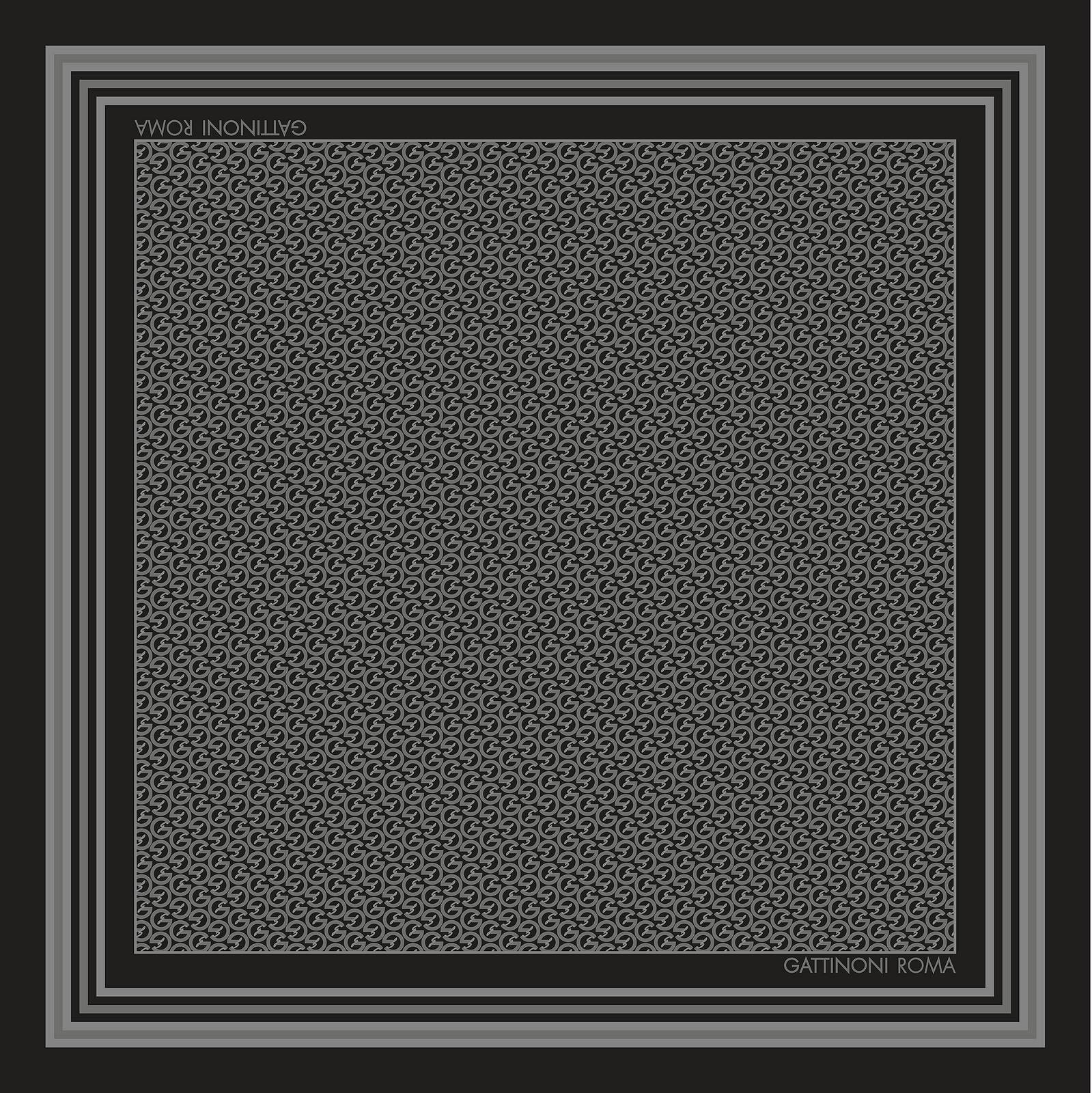 GATTINONI ROMA Foulard Helix 90x90 Femme noir