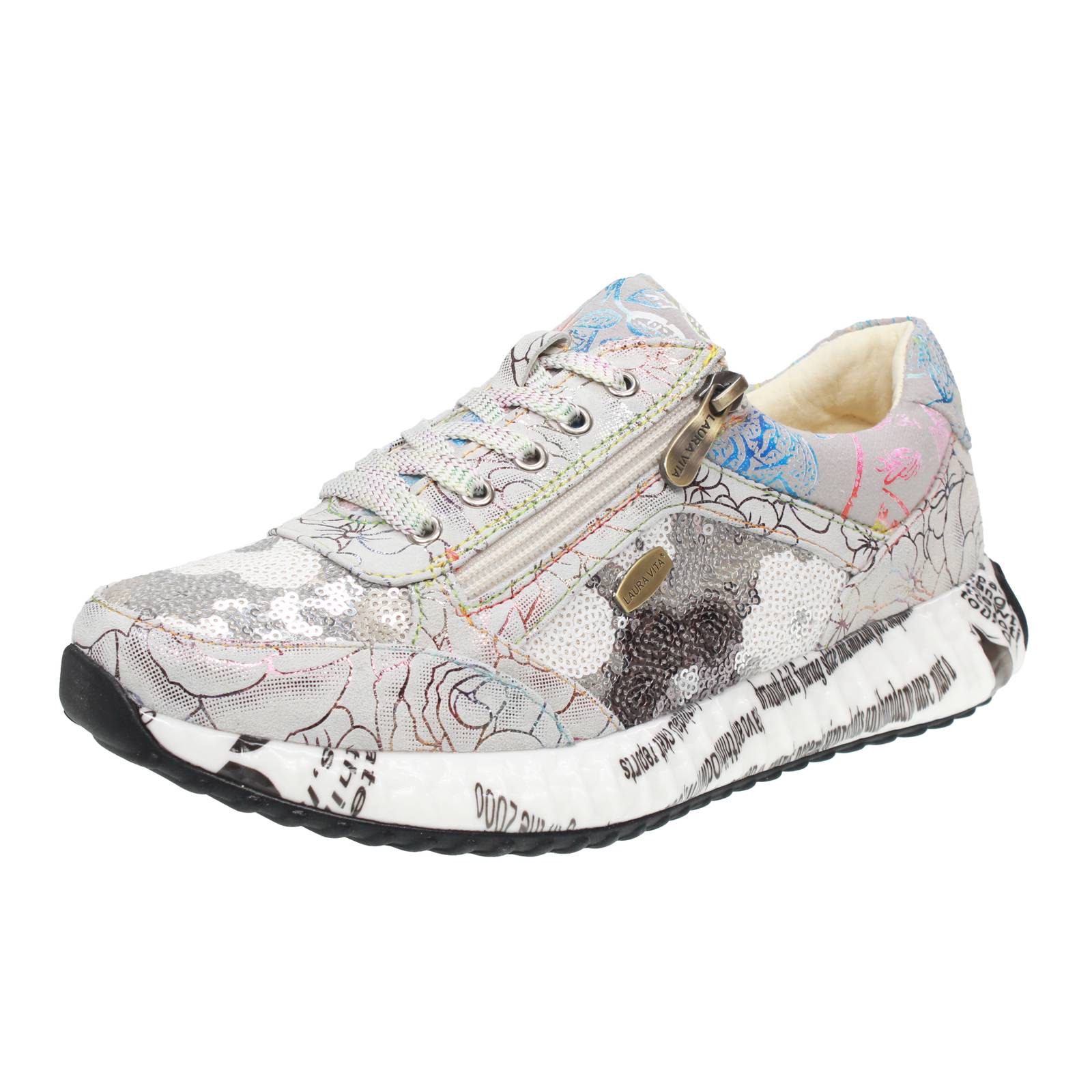 Laura Vita Burton 1123 - Sneaker Ledermuster weiß - Damen Schuhe
