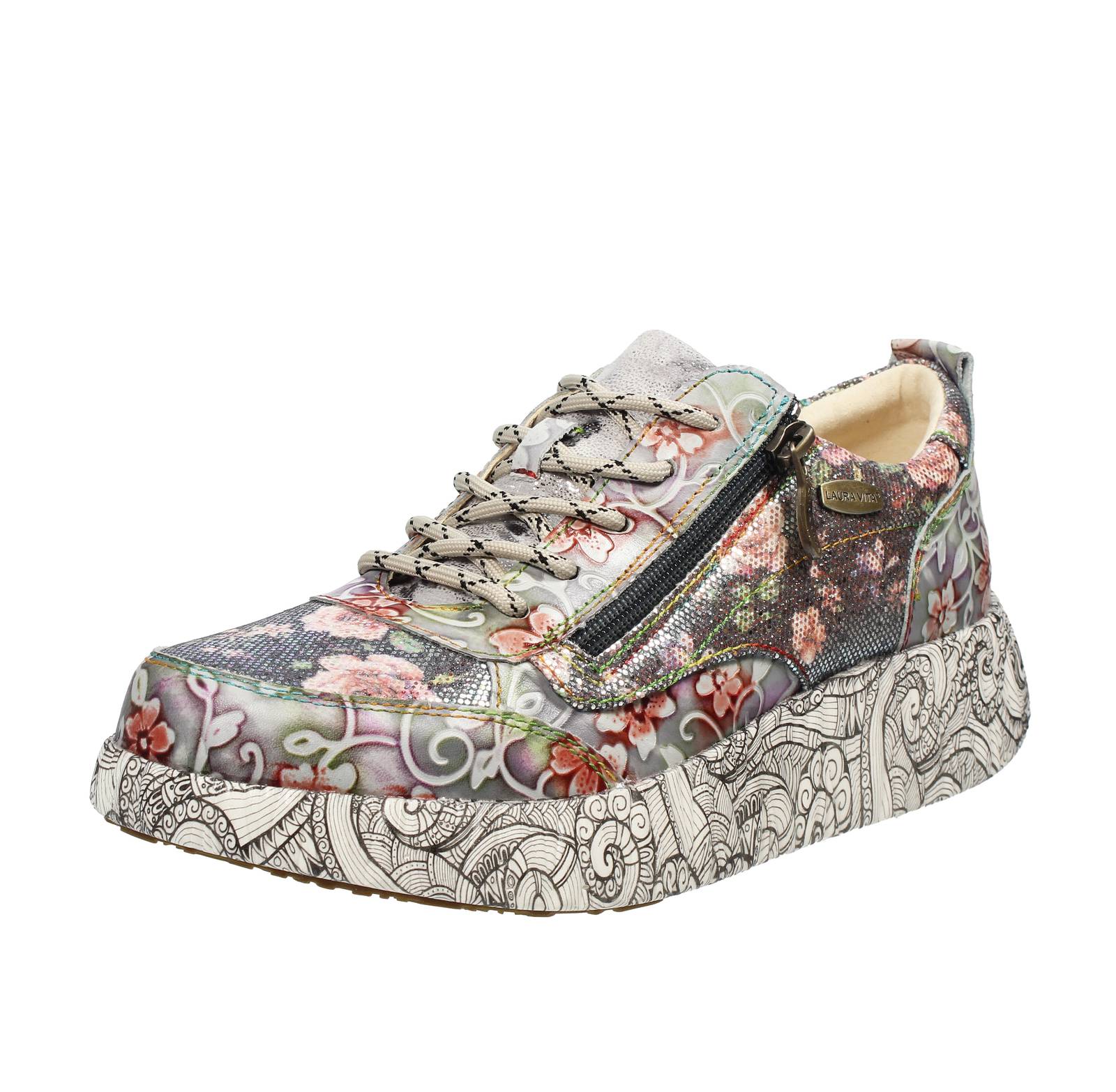 Laura Vita Nikito 62 - Кроссовки Fantasia In Pelle Grigio - Кроссовки Donna Scarpe