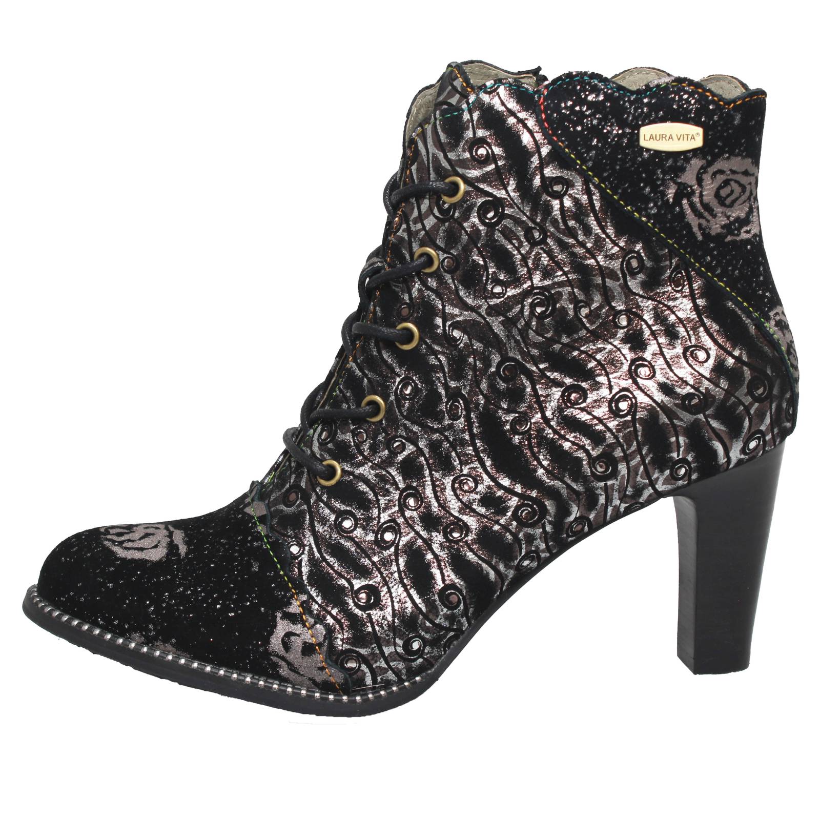 Laura Vita Flcorao 05 – Pantofole Donna In Pella Con Tacco 4 Cm, Chiusura A Strappo E Suola In Gomma