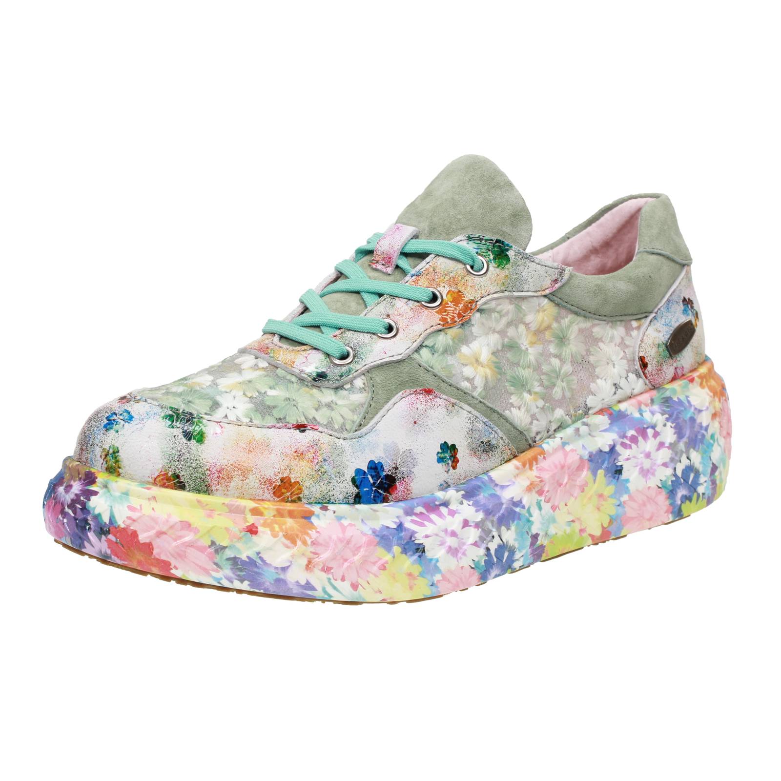 Laura Vita Sneaker Ledermuster grün - Damen Schuhe Sneaker Mode und Chic