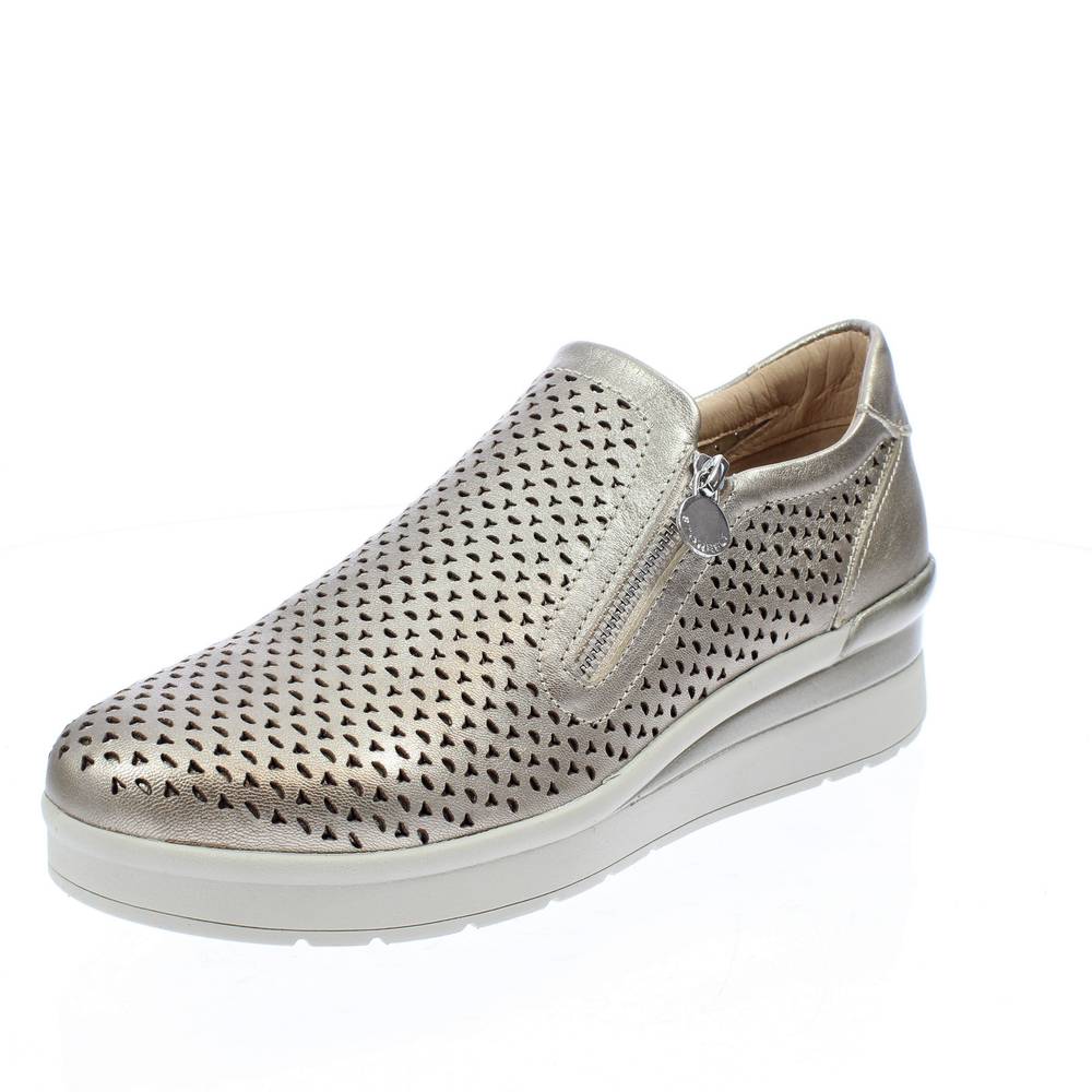 Stonefly Scarpe Stonefly Sneakers Donna Cream  25 217294/Z00 Laminated Metal Fizz Platino 