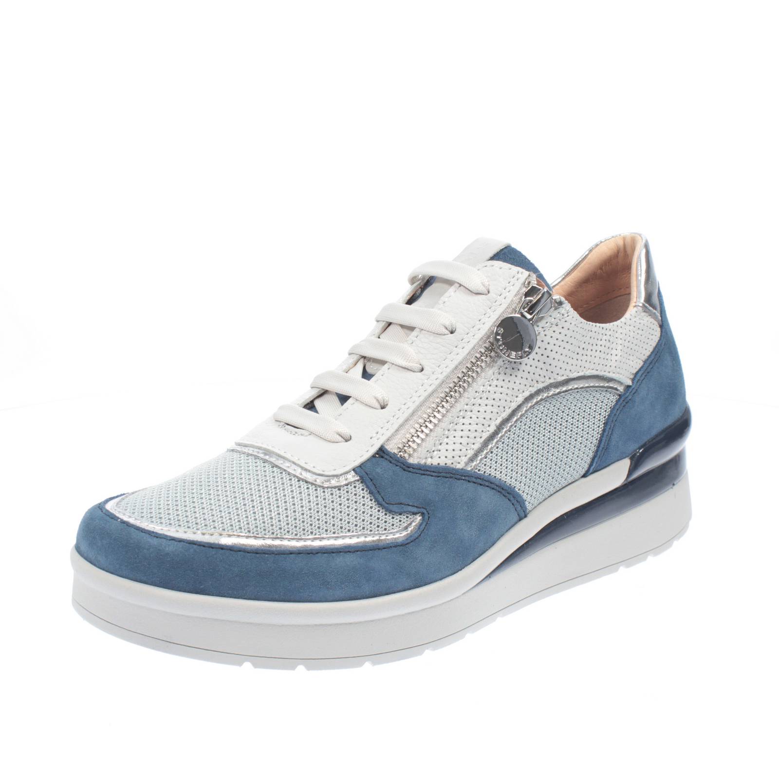 Stonefly Cream 40 - Sneakers Con Cerniera Blu - Donna Scarpe Sneakers - Imagen 4 de 4