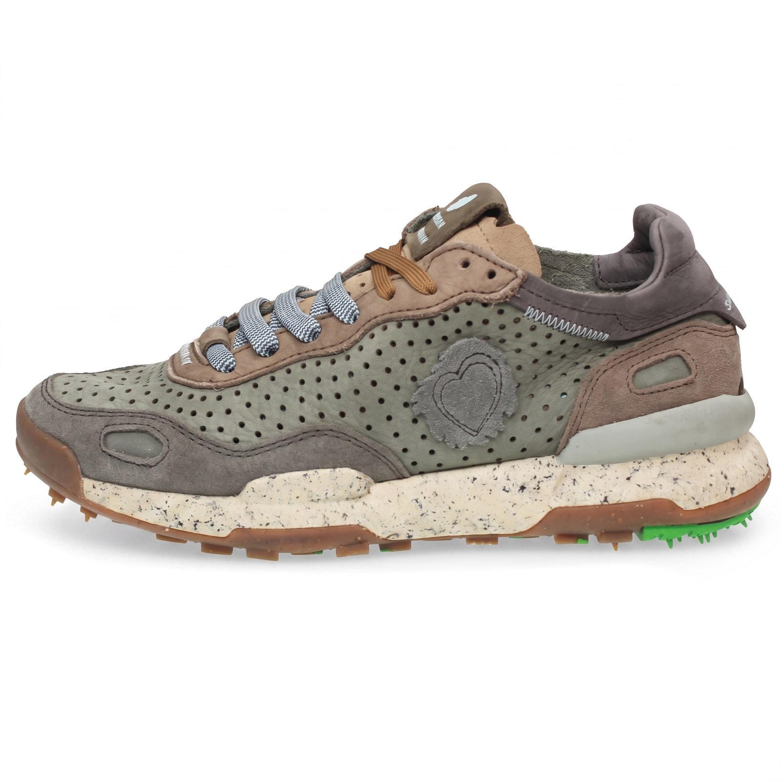 SATORISAN Chacrona - Low Leather Sneakers Man green Photo 4