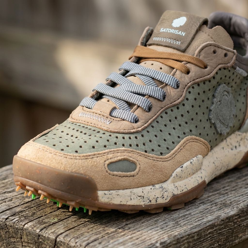 SATORISAN Chacrona - Low Leather Sneakers Man green Photo 5