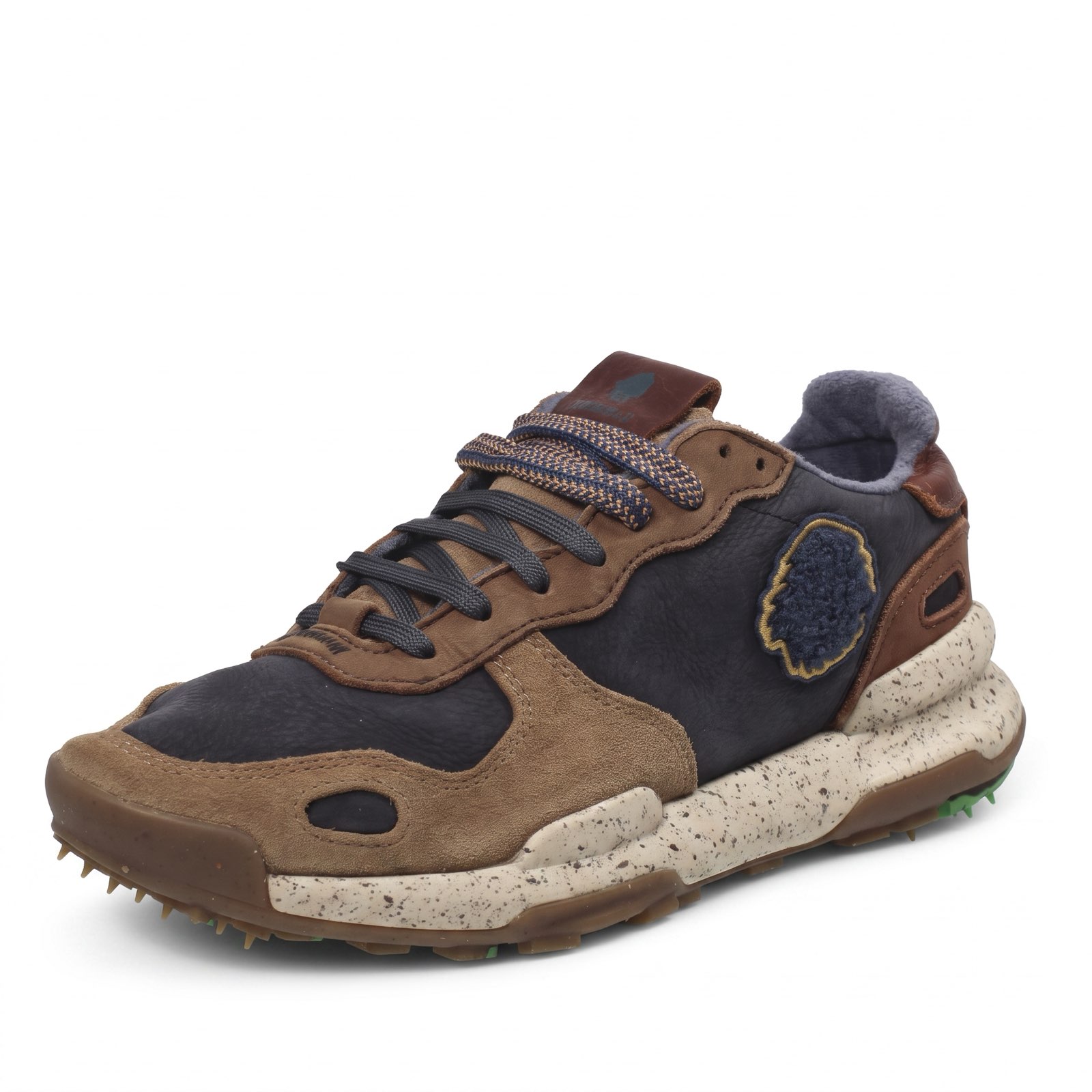 SATORISAN Chacrona - Leather and Suede Sneakers Man blue Photo 1