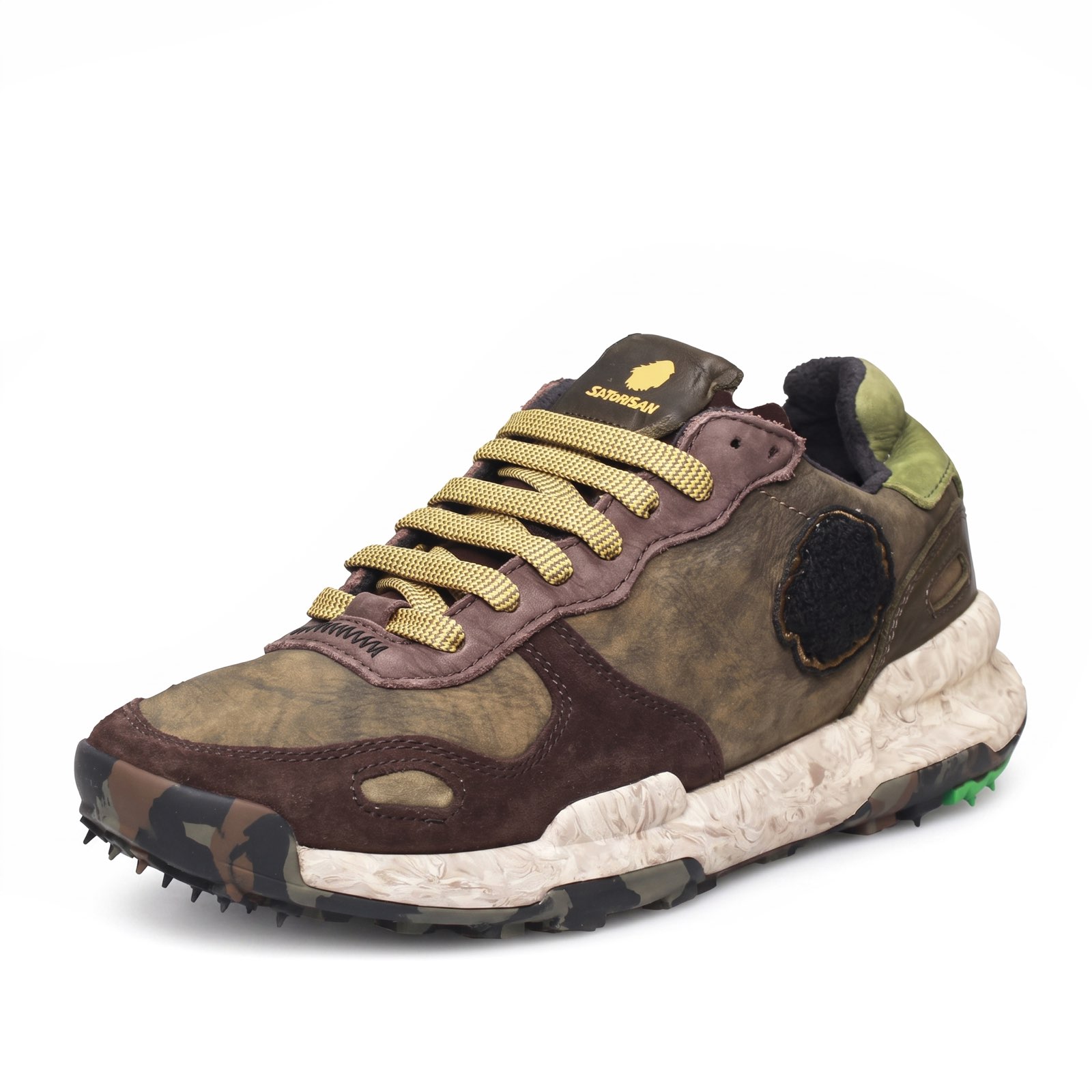 SATORISAN Chacrona - Leather and Suede Sneakers Man bronze Photo 1