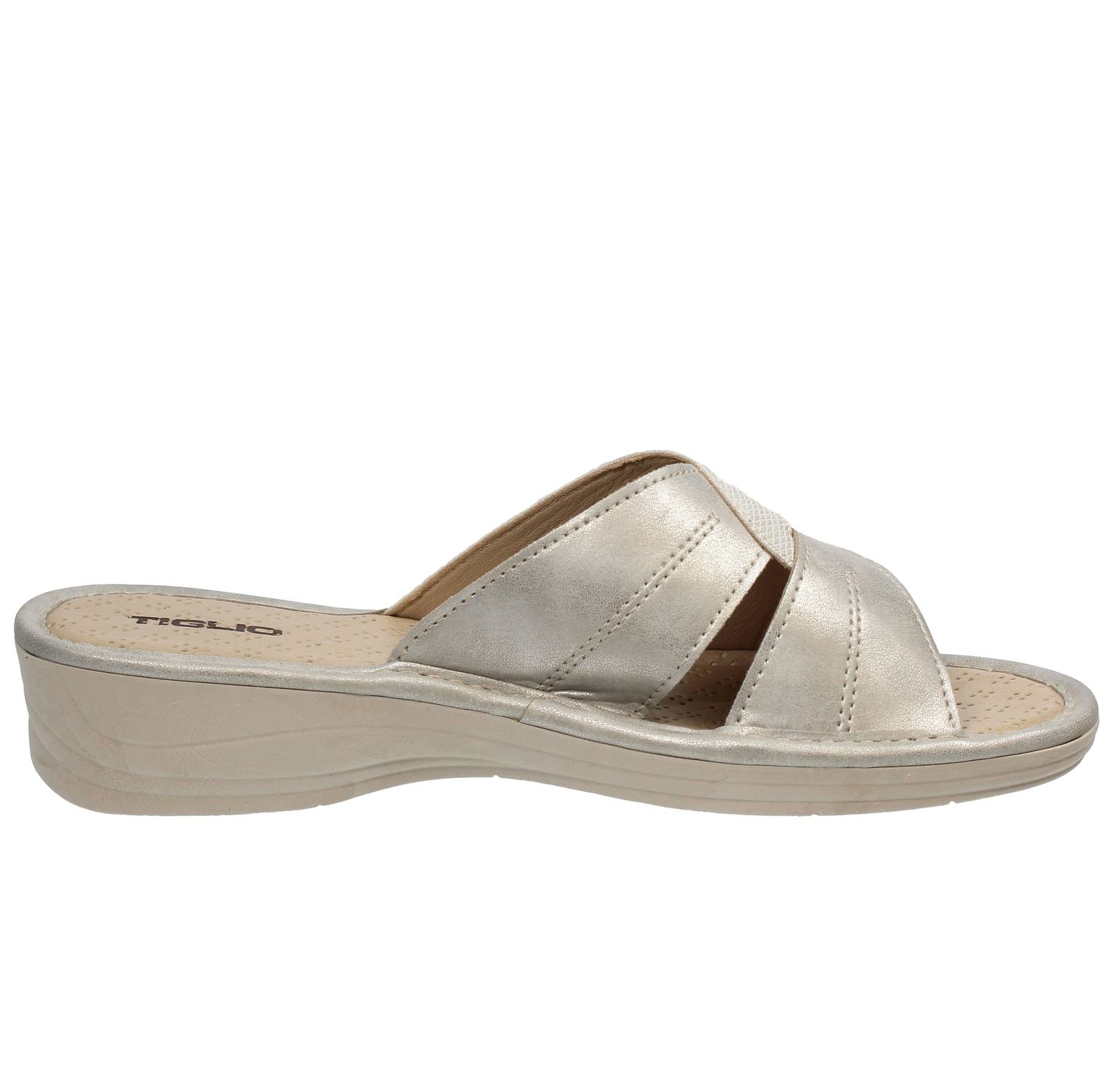 TIGLIO 2000  SRL Chaussons à semelle compensée Femme argent Photo 2