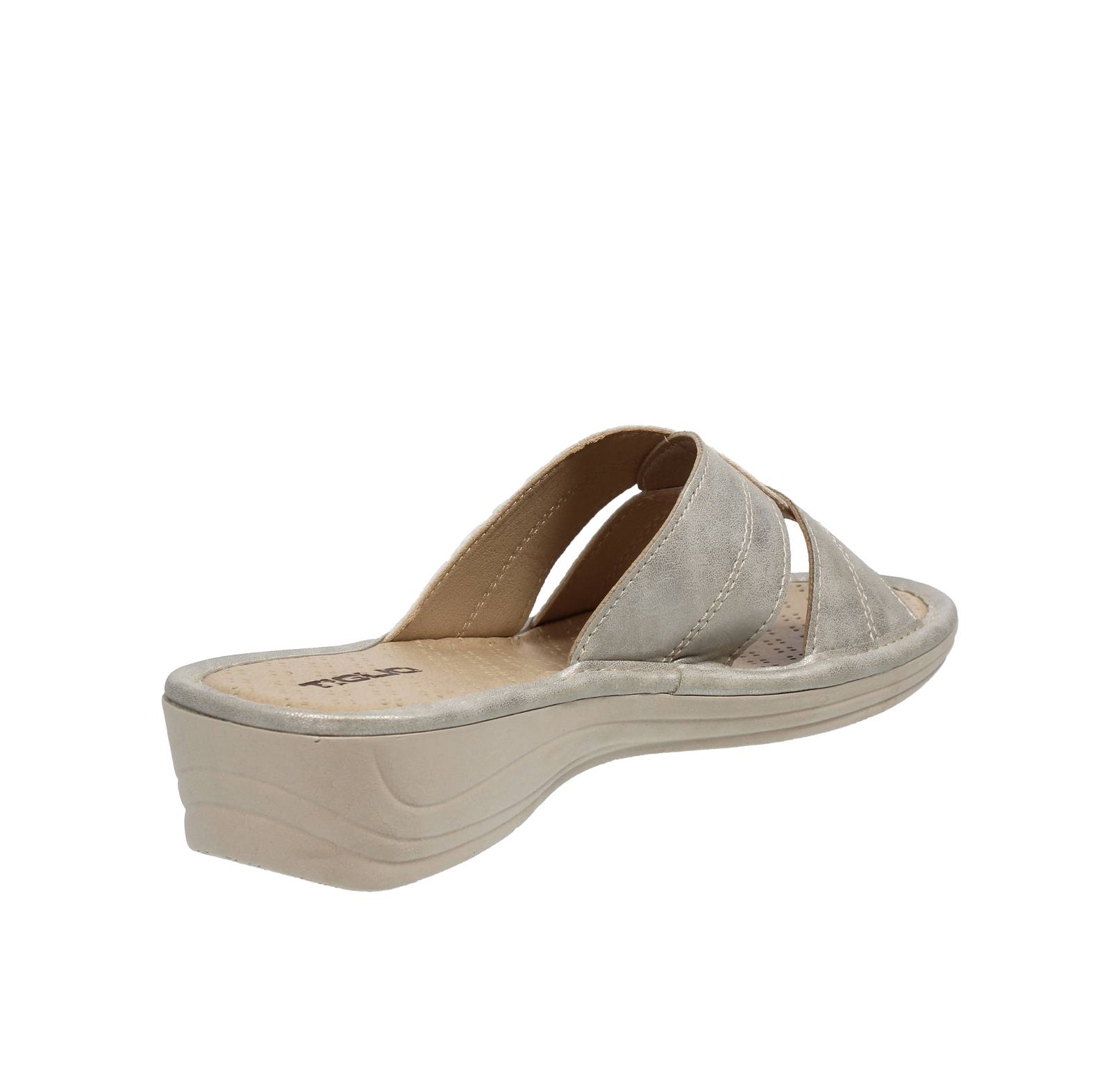TIGLIO 2000  SRL Chaussons à semelle compensée Femme argent Photo 4