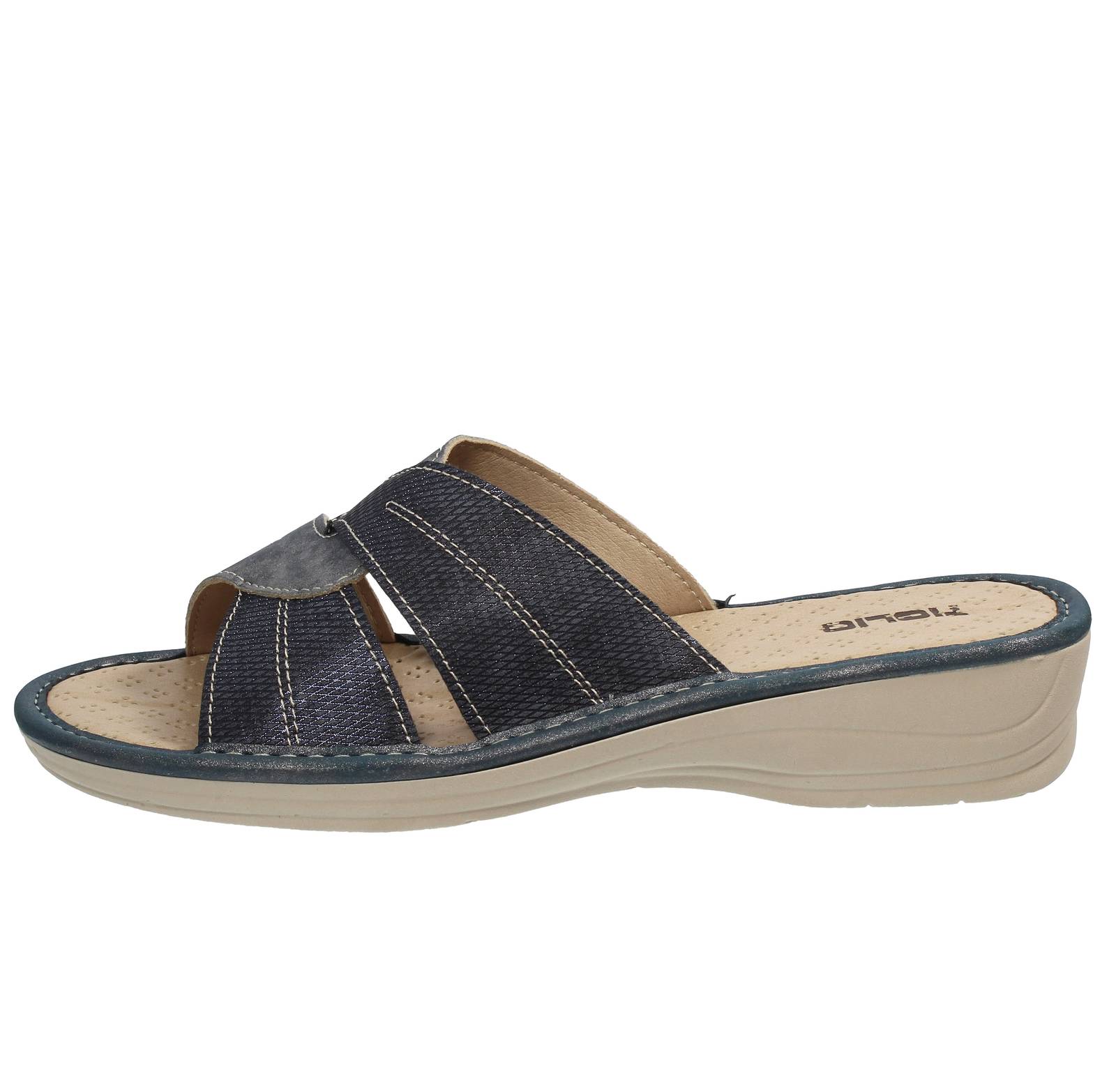TIGLIO 2000  SRL Chaussons à semelle compensée Femme bleu Photo 3