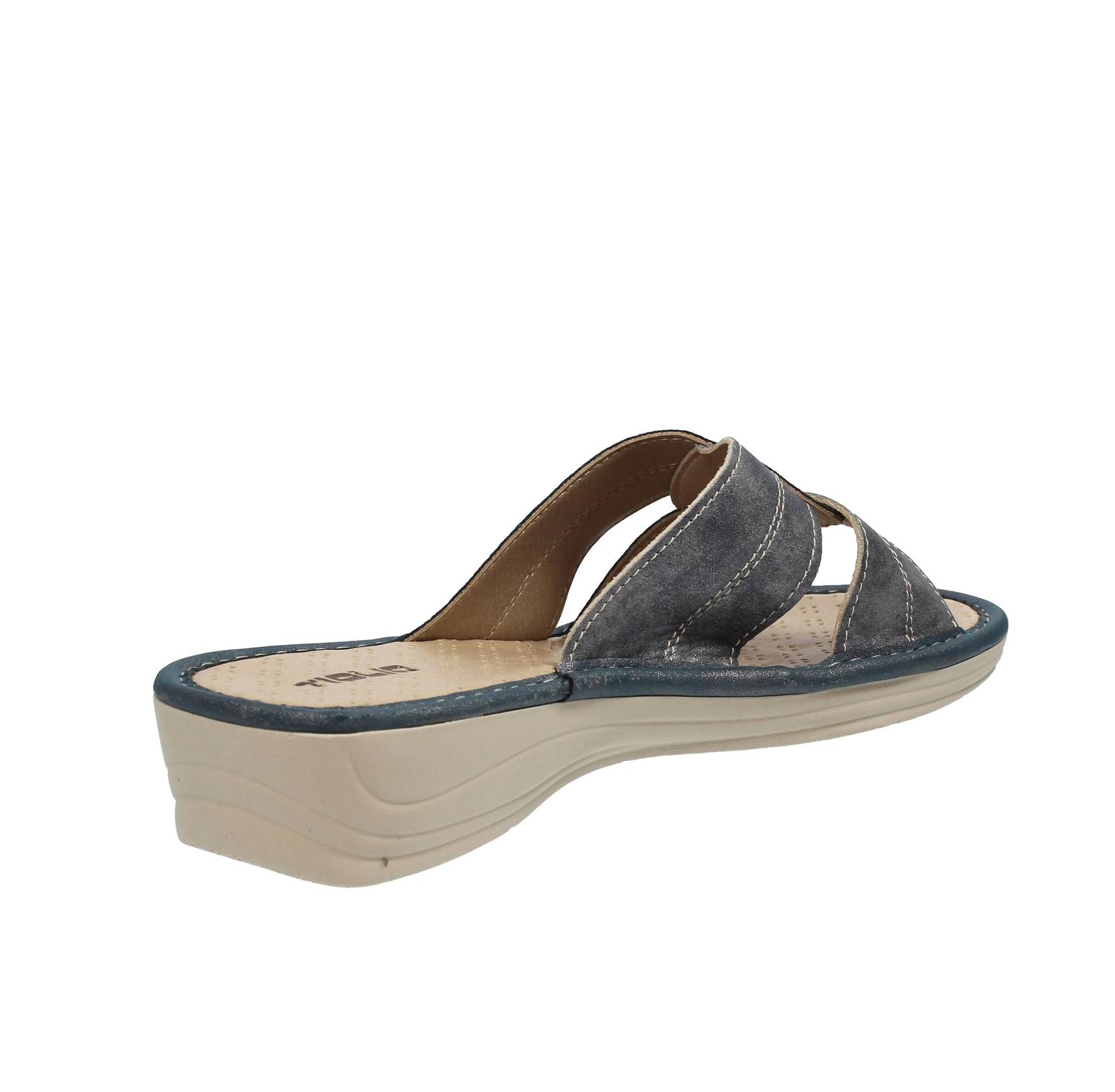 TIGLIO 2000  SRL Chaussons à semelle compensée Femme bleu Photo 4