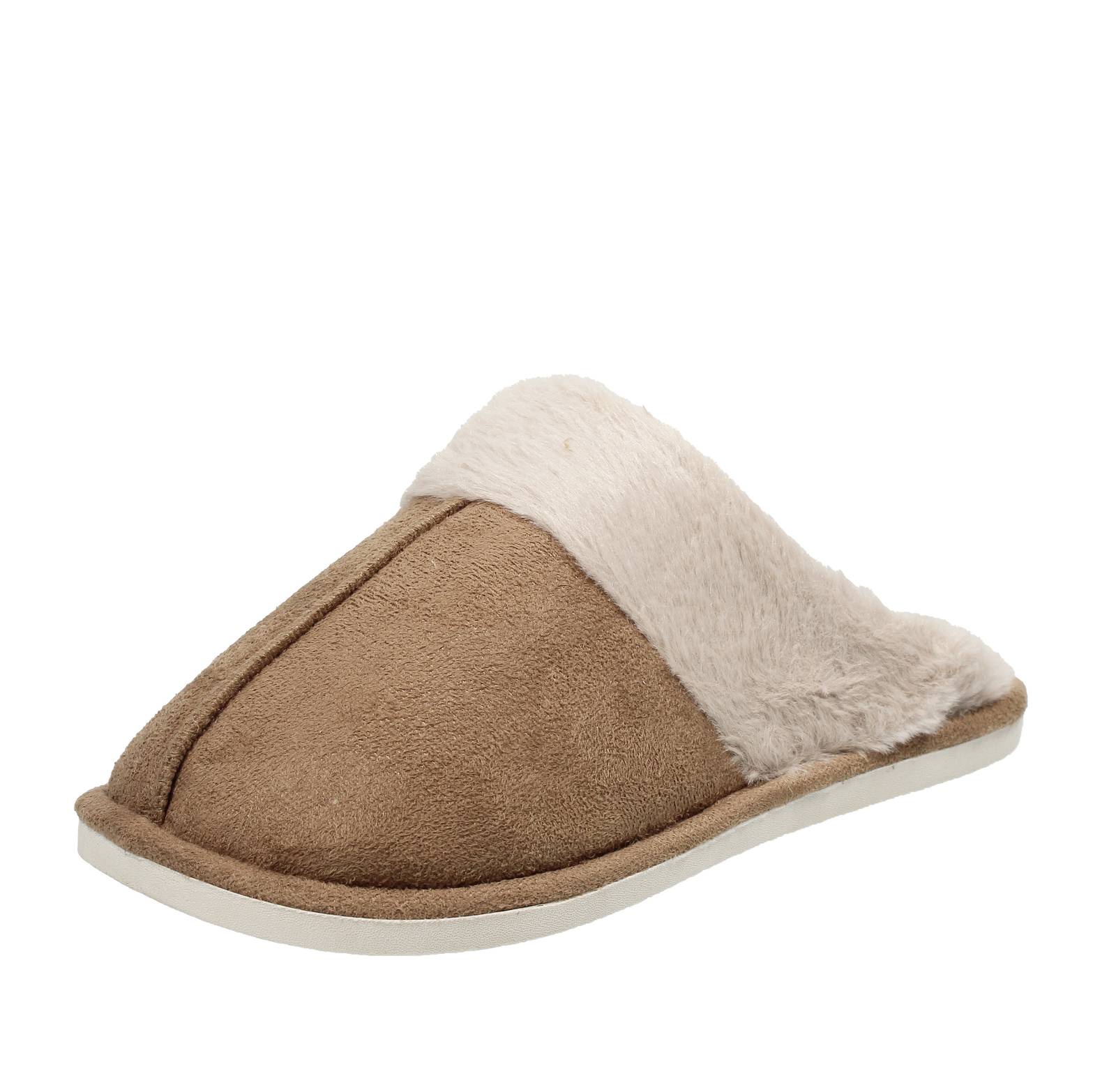 RAMBLAS Warmer Stoffpantoffel Damen beige