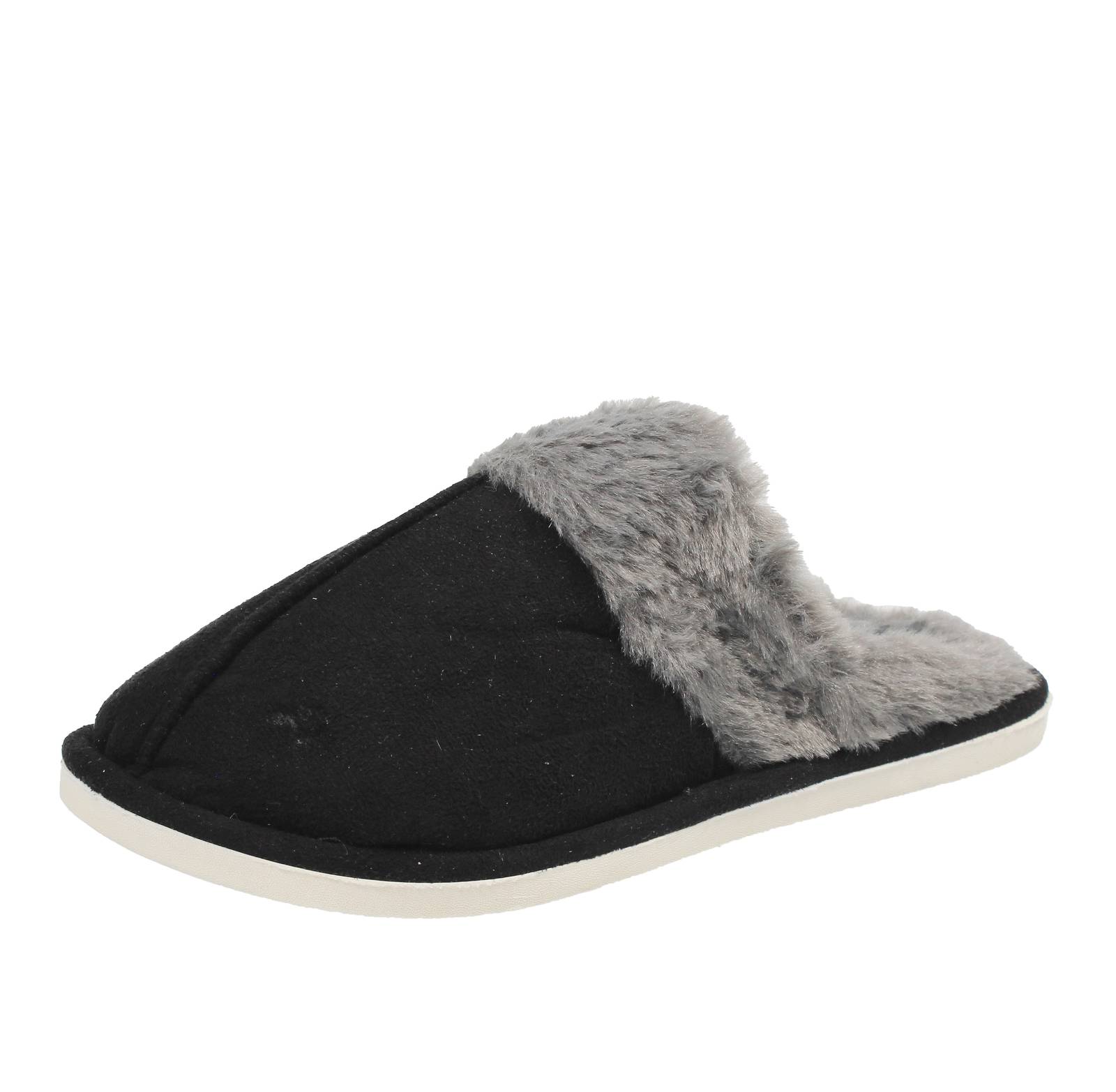RAMBLAS Warmer Stoffpantoffel Damen schwarz