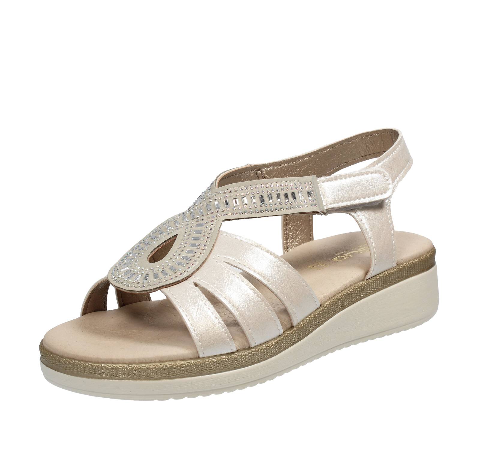 Сандалии Ramblas Con Zeppa Бежевые - Донна Скарпе Сандали Зеппа 7590₽