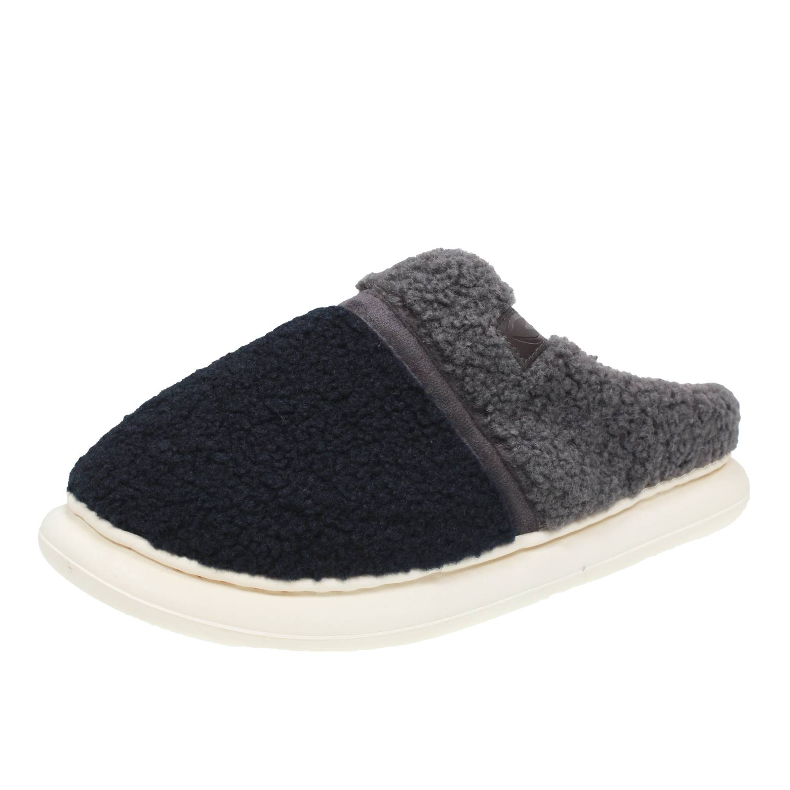 RAMBLAS Warme Textilpantoffeln Herren blau