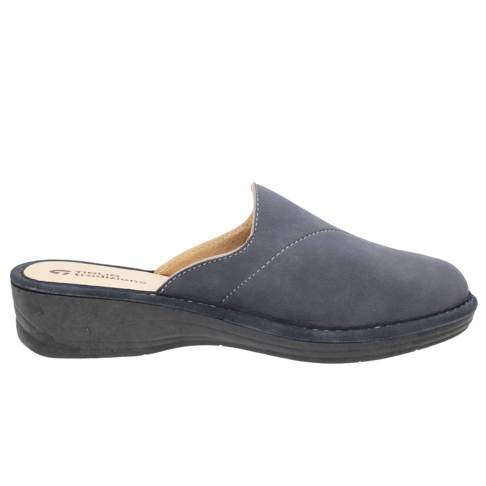 TIGLIO 2000  SRL Pantoufles à semelles compensées Femme bleu Photo 2