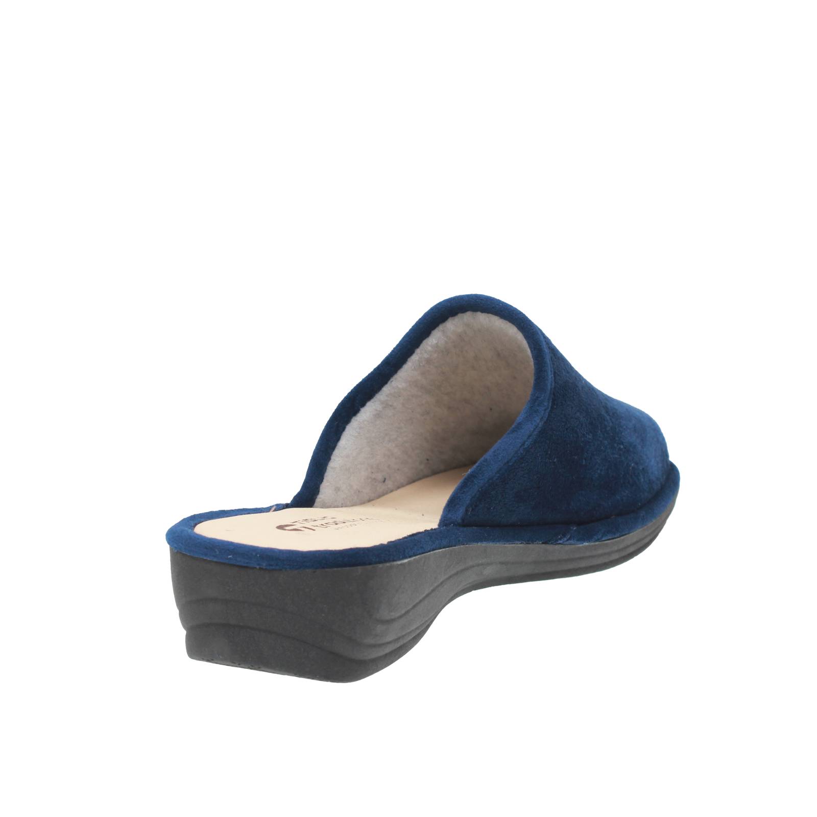 TIGLIO 2000  SRL Chaussons en tissu à semelle compensée Femme bleu Photo 4