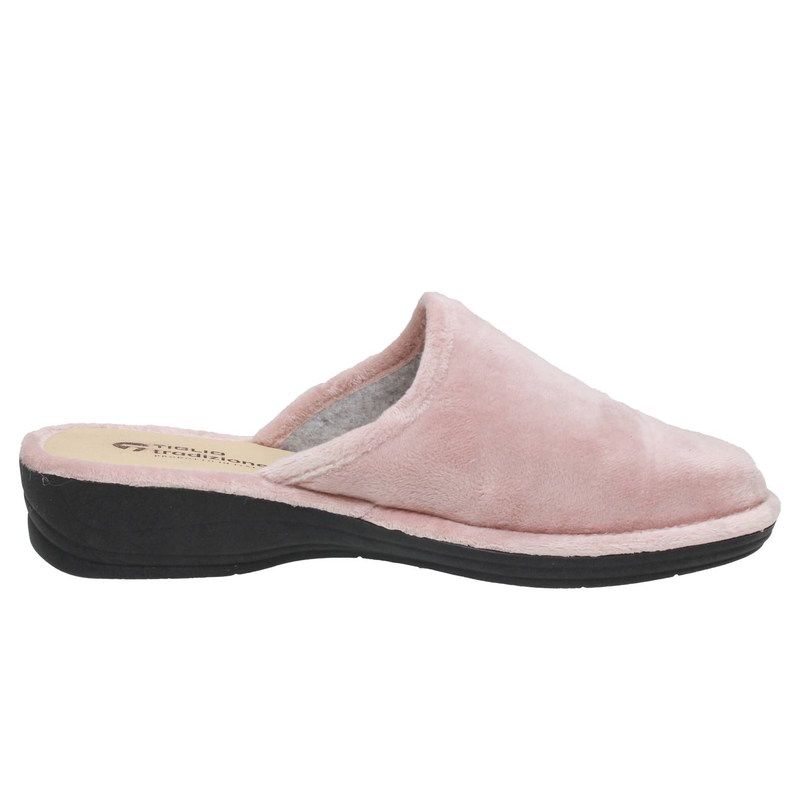 TIGLIO 2000  SRL Chaussons en tissu à semelle compensée Femme rose Photo 2
