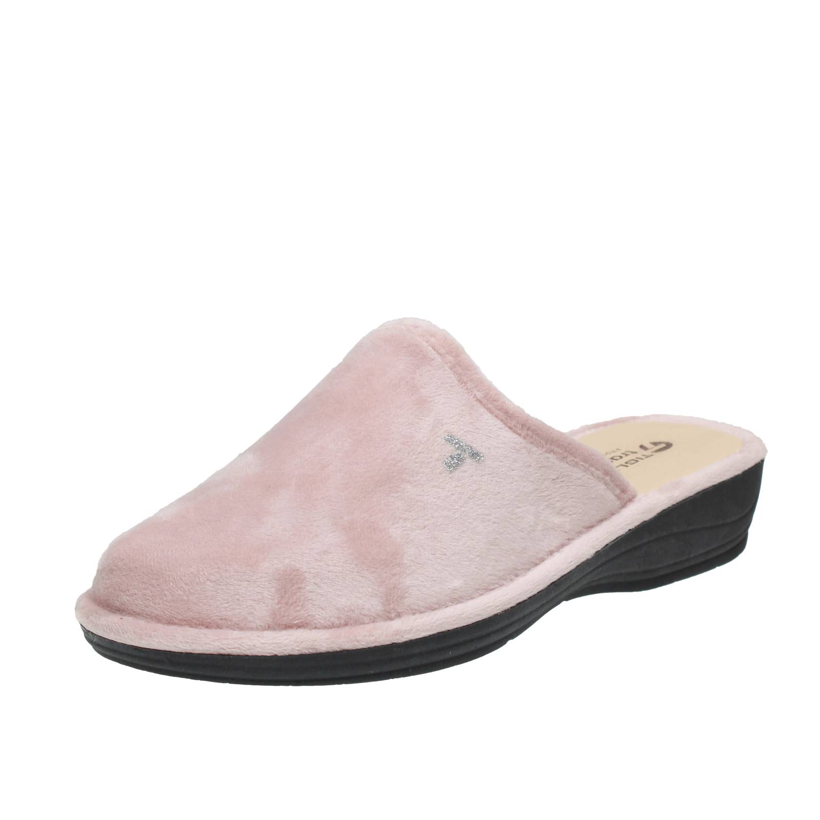 TIGLIO 2000  SRL Chaussons en tissu à semelle compensée Femme rose