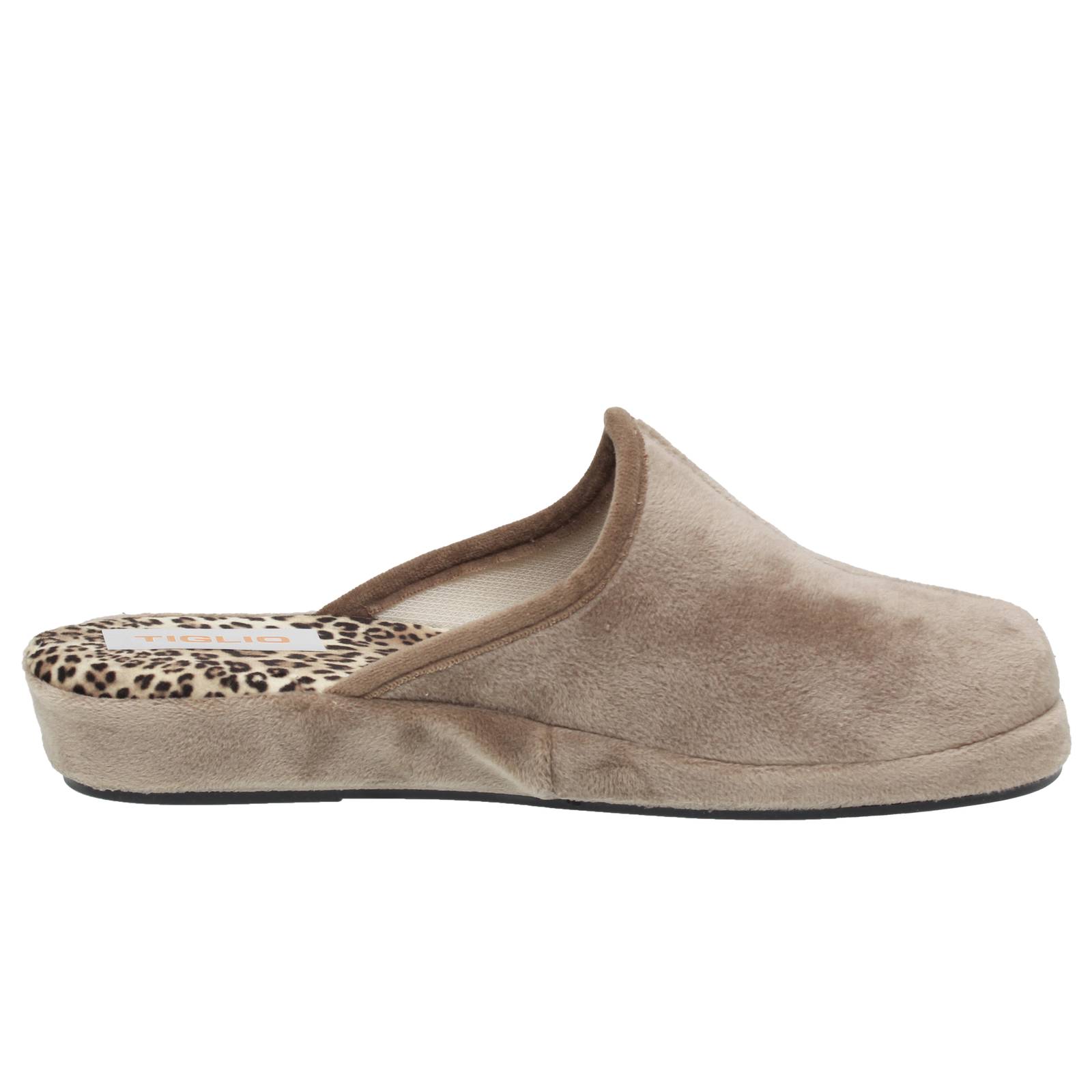 TIGLIO 2000  SRL Chaussons en tissu à semelle compensée Femme sable Photo 2
