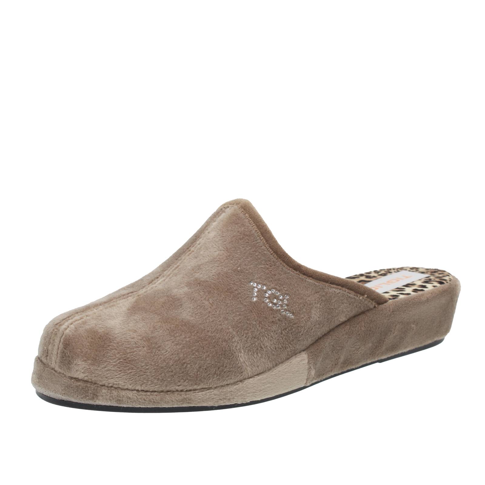TIGLIO 2000  SRL Chaussons en tissu à semelle compensée Femme sable