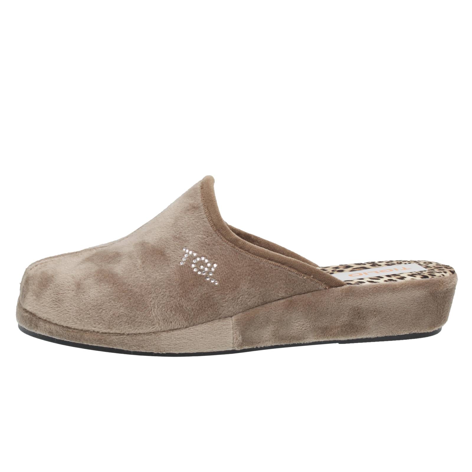 TIGLIO 2000  SRL Chaussons en tissu à semelle compensée Femme sable Photo 3