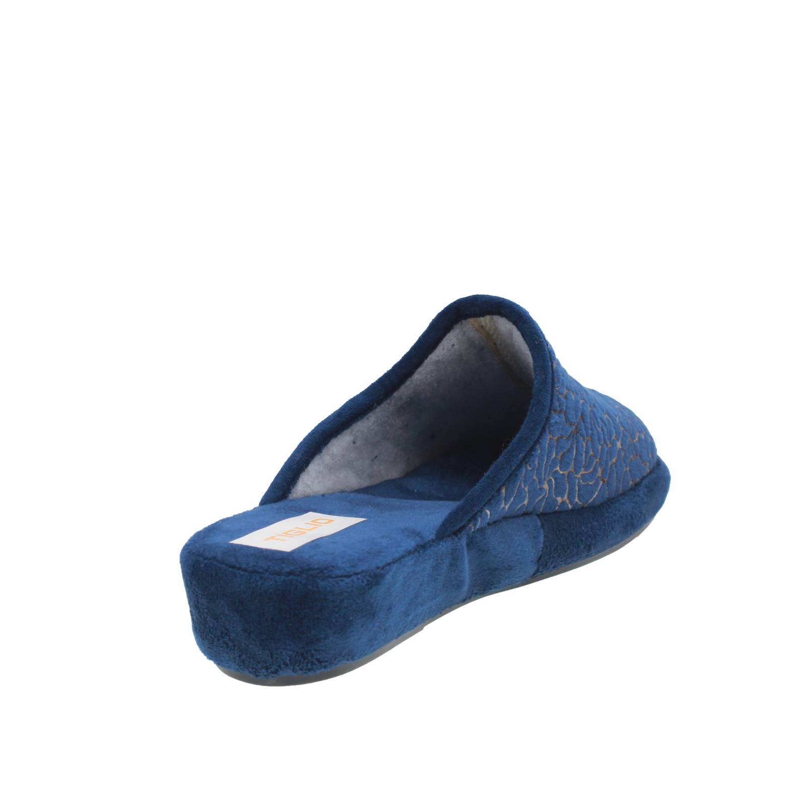 TIGLIO 2000  SRL Chaussons en tissu à semelle compensée Femme bleu Photo 4