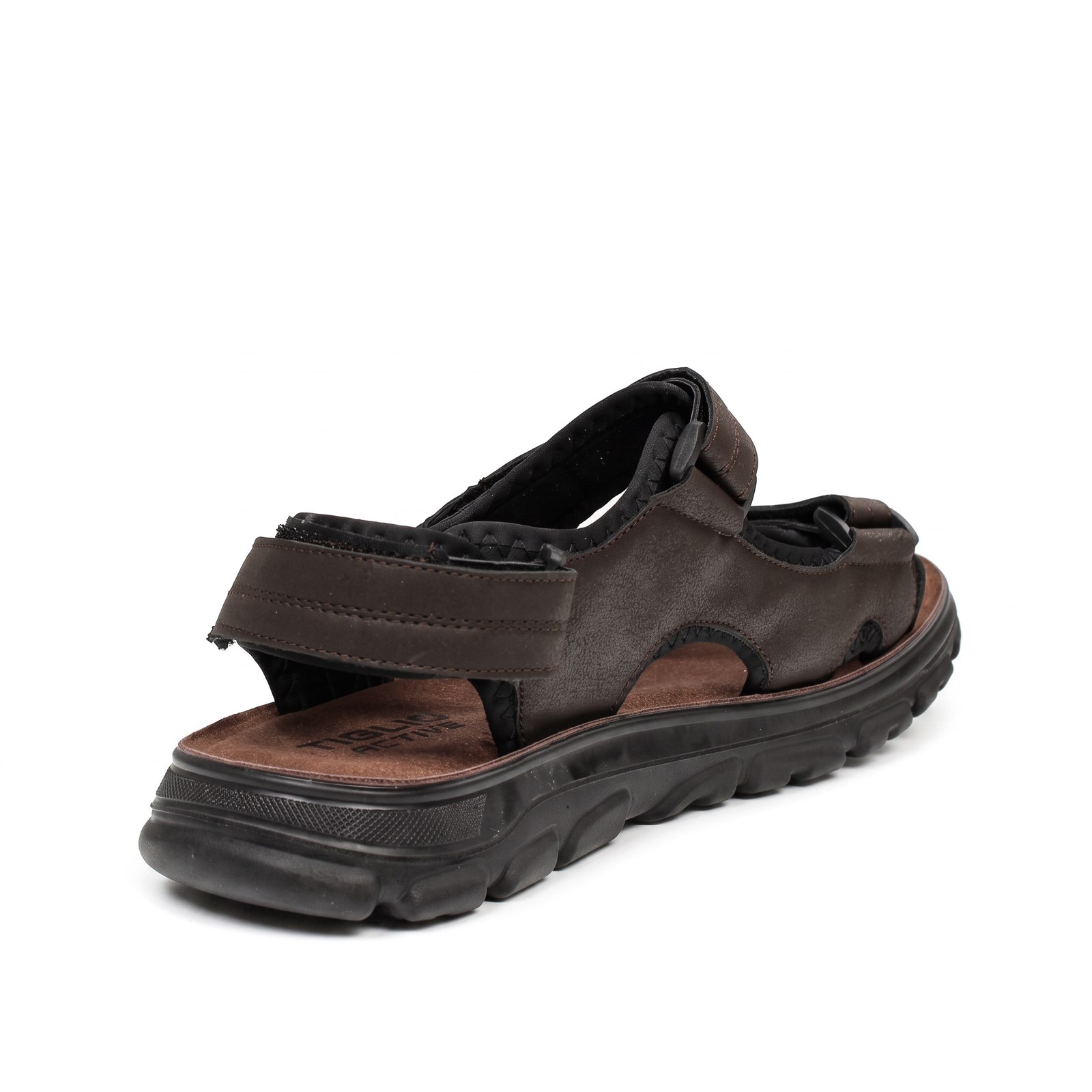 TIGLIO Sandales à triple velcro Homme brun marron Photo 6