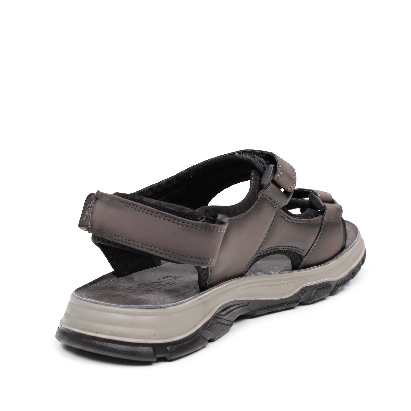 TIGLIO Sandals with three Velcro straps Man grey Photo 6
