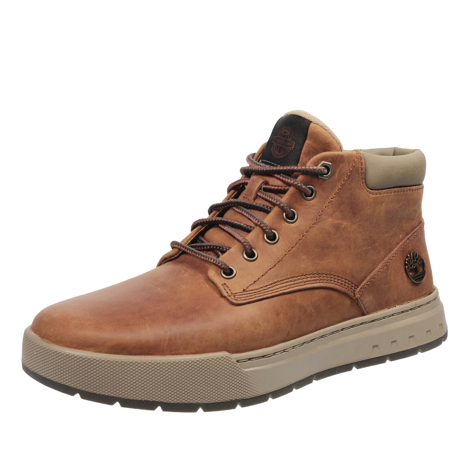 TIMBERLAND Maple Grove - Sneakers alte in Pelle Uomo marrone