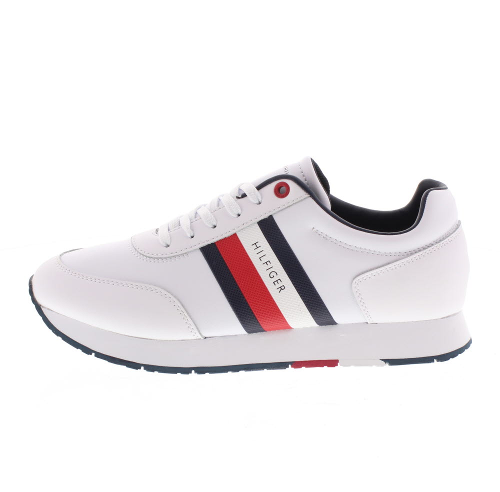 tommy hilfiger lightweight leather sneaker flag