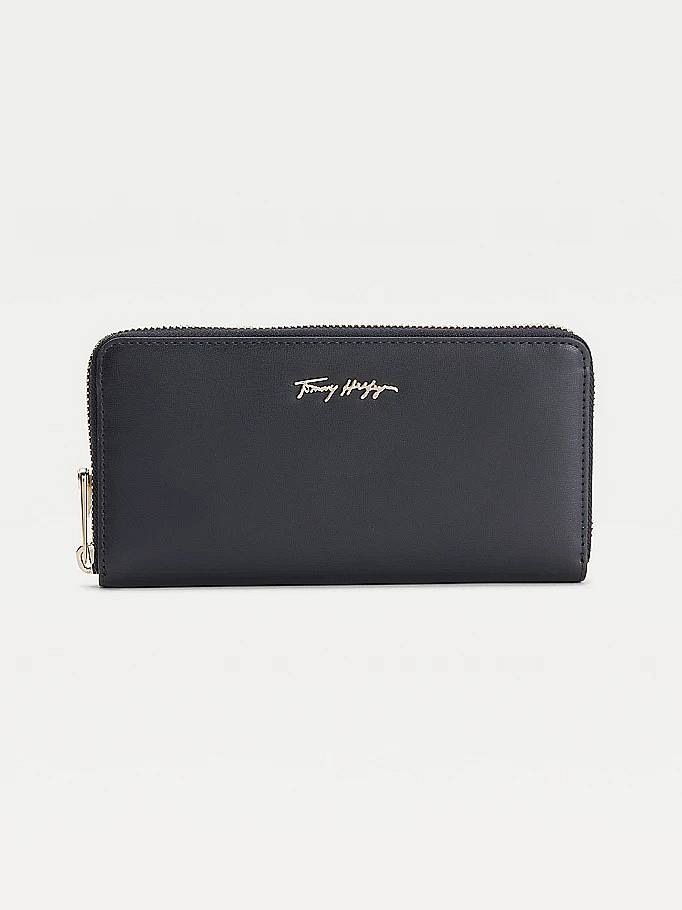 TOMMY HILFIGER Iconic Tommy Lrg Zip Around – Geldbörse  Damen blau
