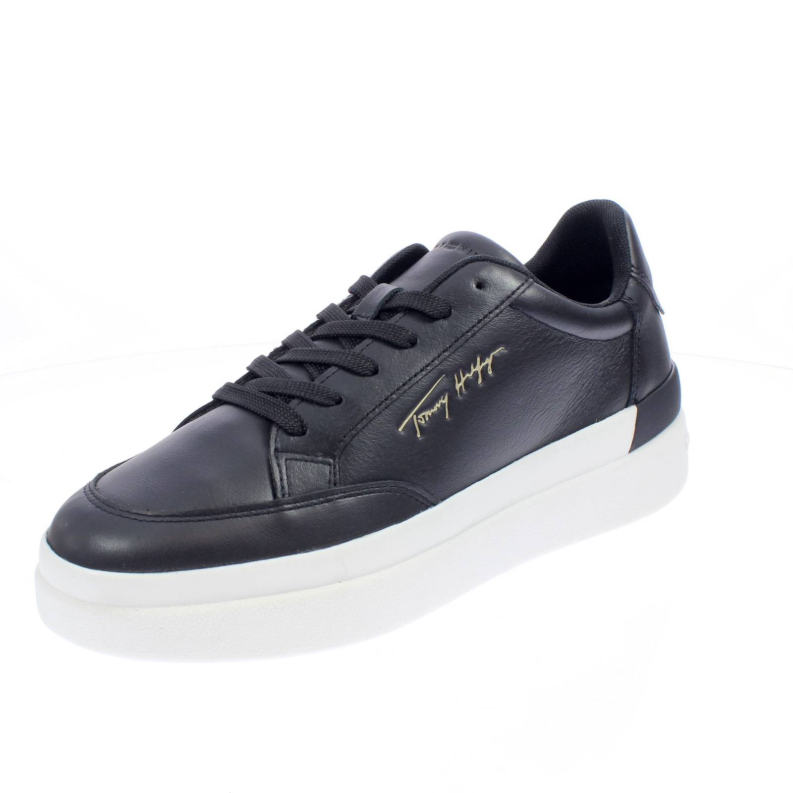 TOMMY HILFIGER Estefania 3A Signature - Sneakers aus Leder Damen schwarz