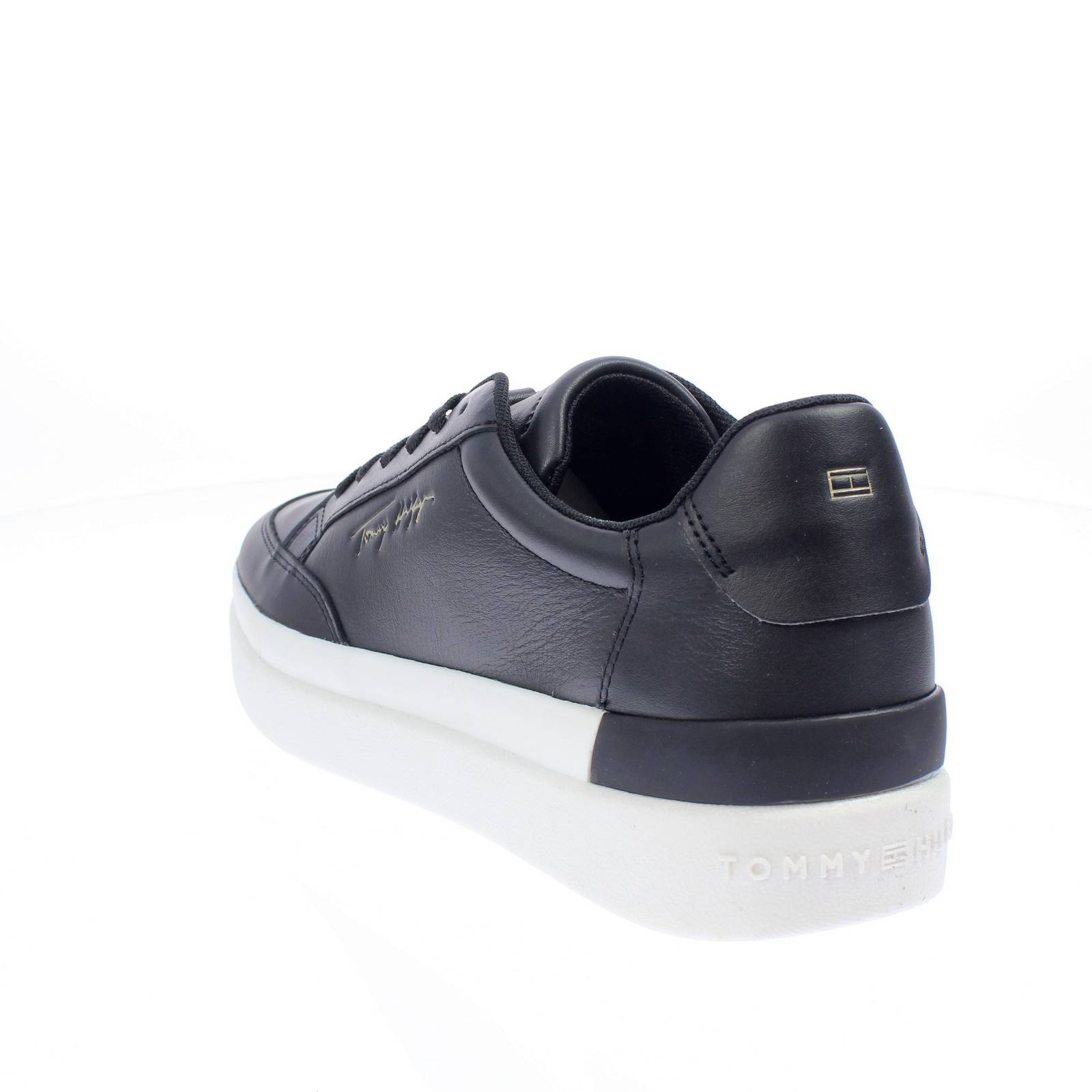 TOMMY HILFIGER Estefania 3A Signature - Sneakers in Pelle Donna nero Foto 4