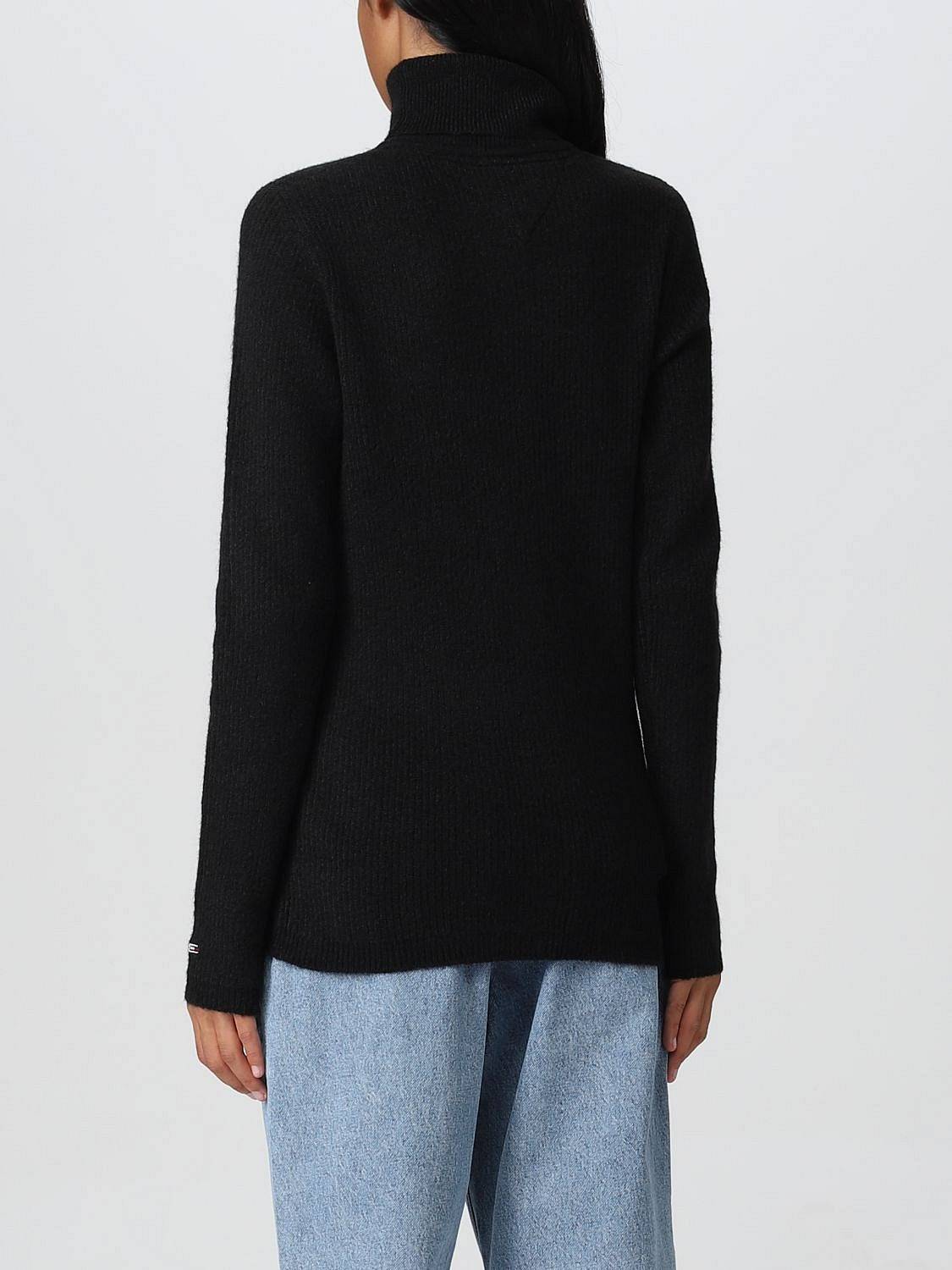 TOMMY HILFIGER Signatur-Ripp-Rollkragenpullover Damen schwarz Foto 2