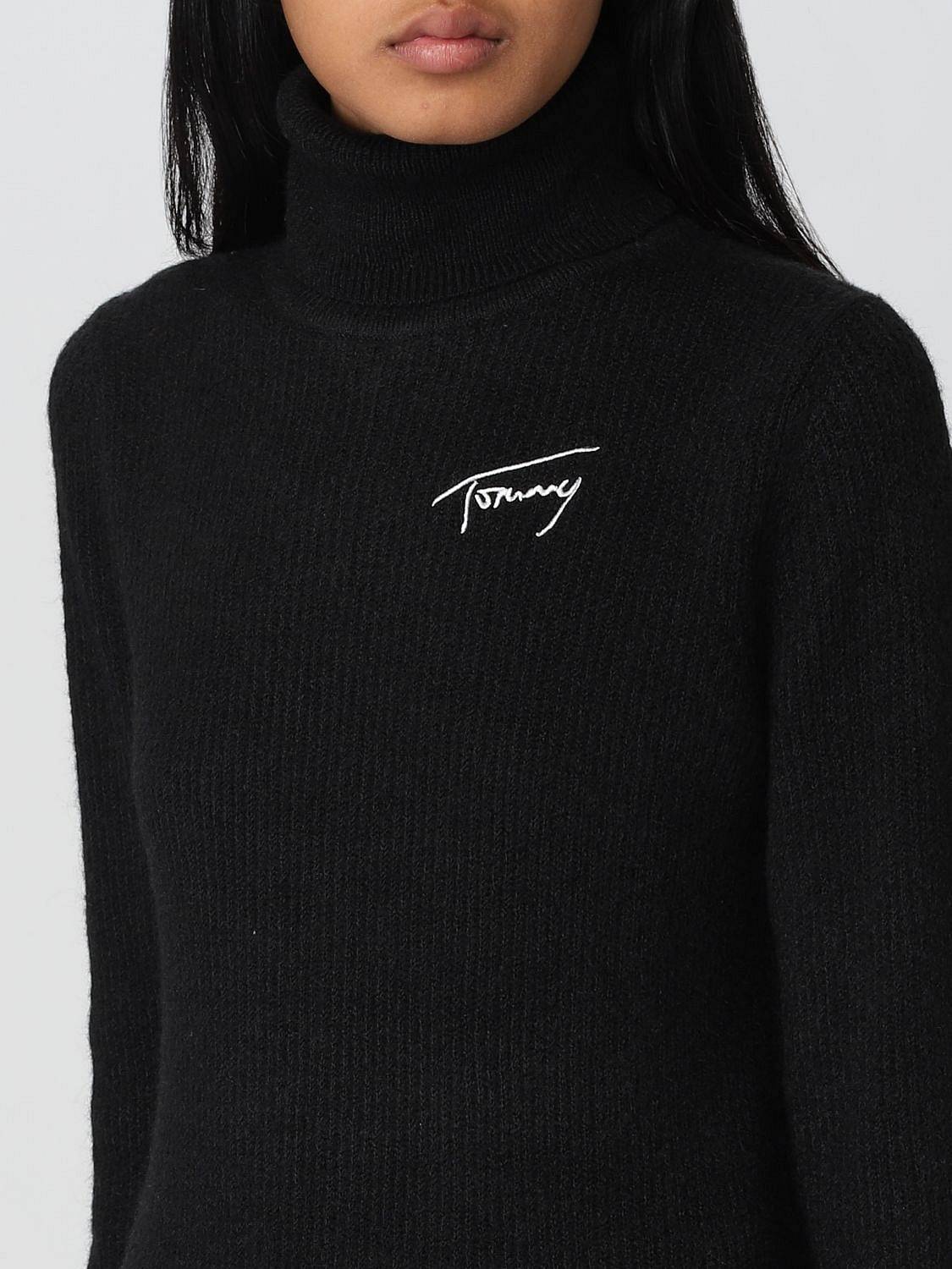 TOMMY HILFIGER Signatur-Ripp-Rollkragenpullover Damen schwarz Foto 3