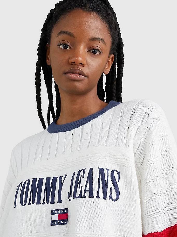 TOMMY HILFIGER Rlxd Crop Archive Sweater - Pullover Woman multicolor Photo 4