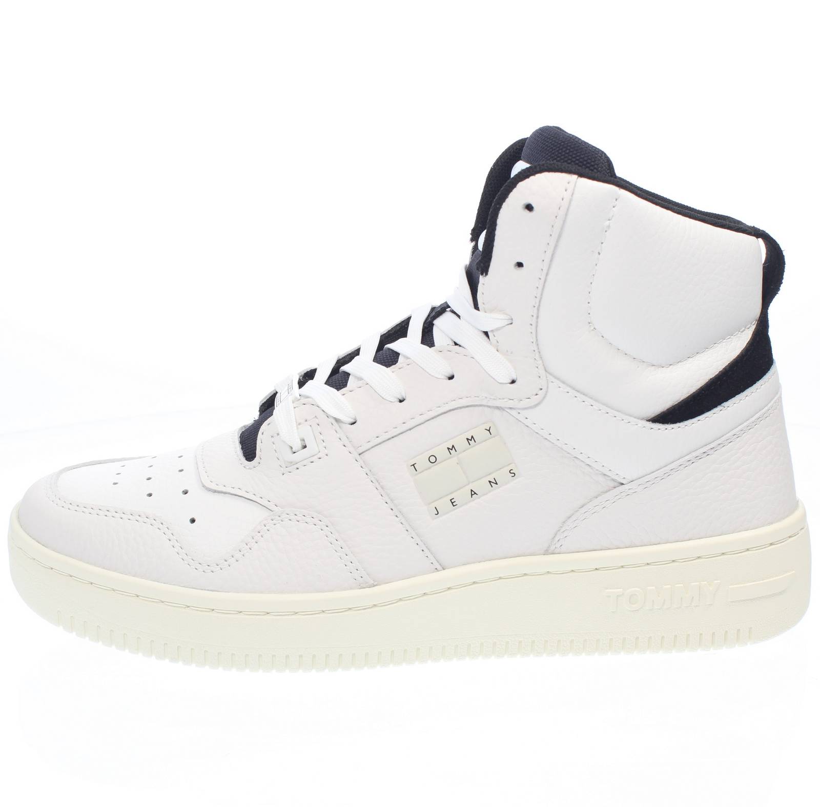 TOMMY HILFIGER Basket Mid - Sneakers alte in Pelle Uomo bianco Foto 3