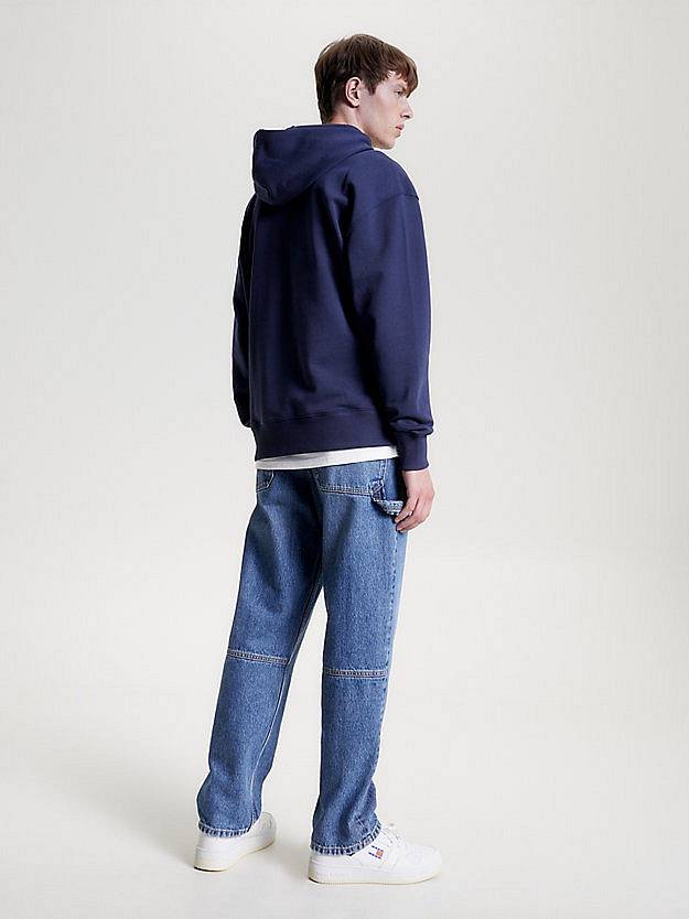 TOMMY HILFIGER Tjm Rlx Xs Badge Hoodie - Felpa con Cappuccio Uomo blu Foto 3
